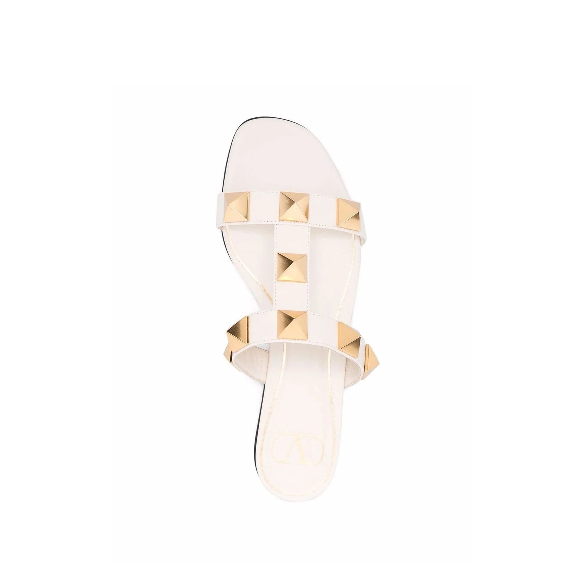 Valentino Garavani Roman Stud Leather Flat Sandals