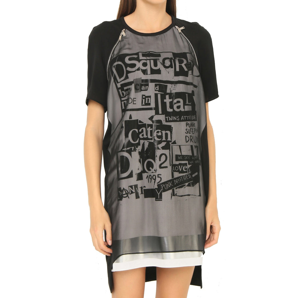 Dsquared2 Silk Printed Mini Dress