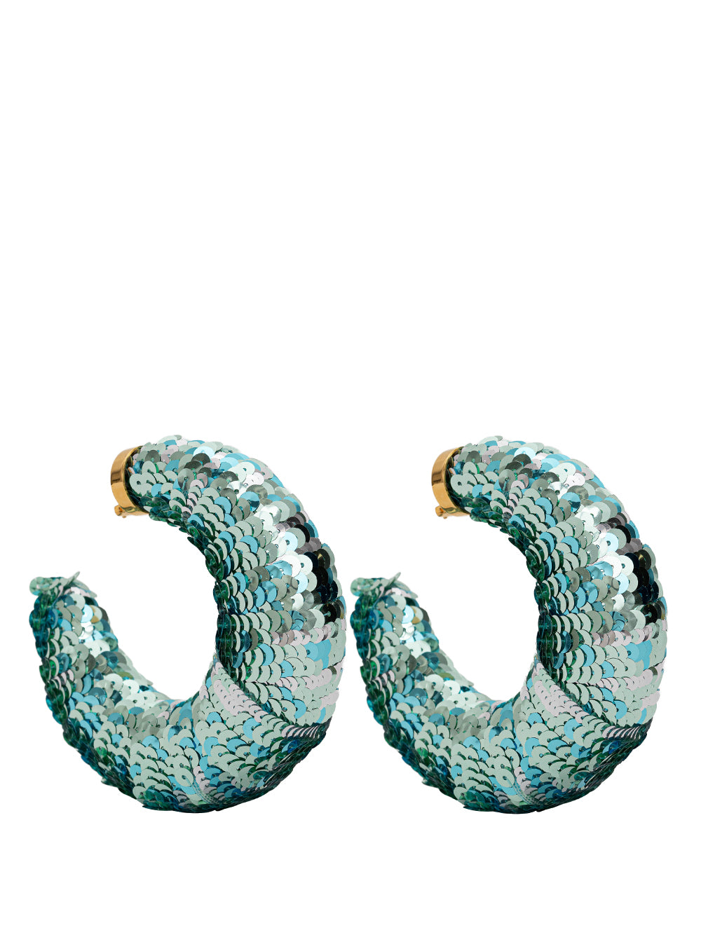 Tom Ford Croissant Sequin Hoop Earrings