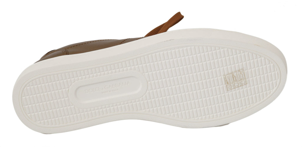 Dolce &amp; Gabbana Goldene Metallic-Leder-Sneaker