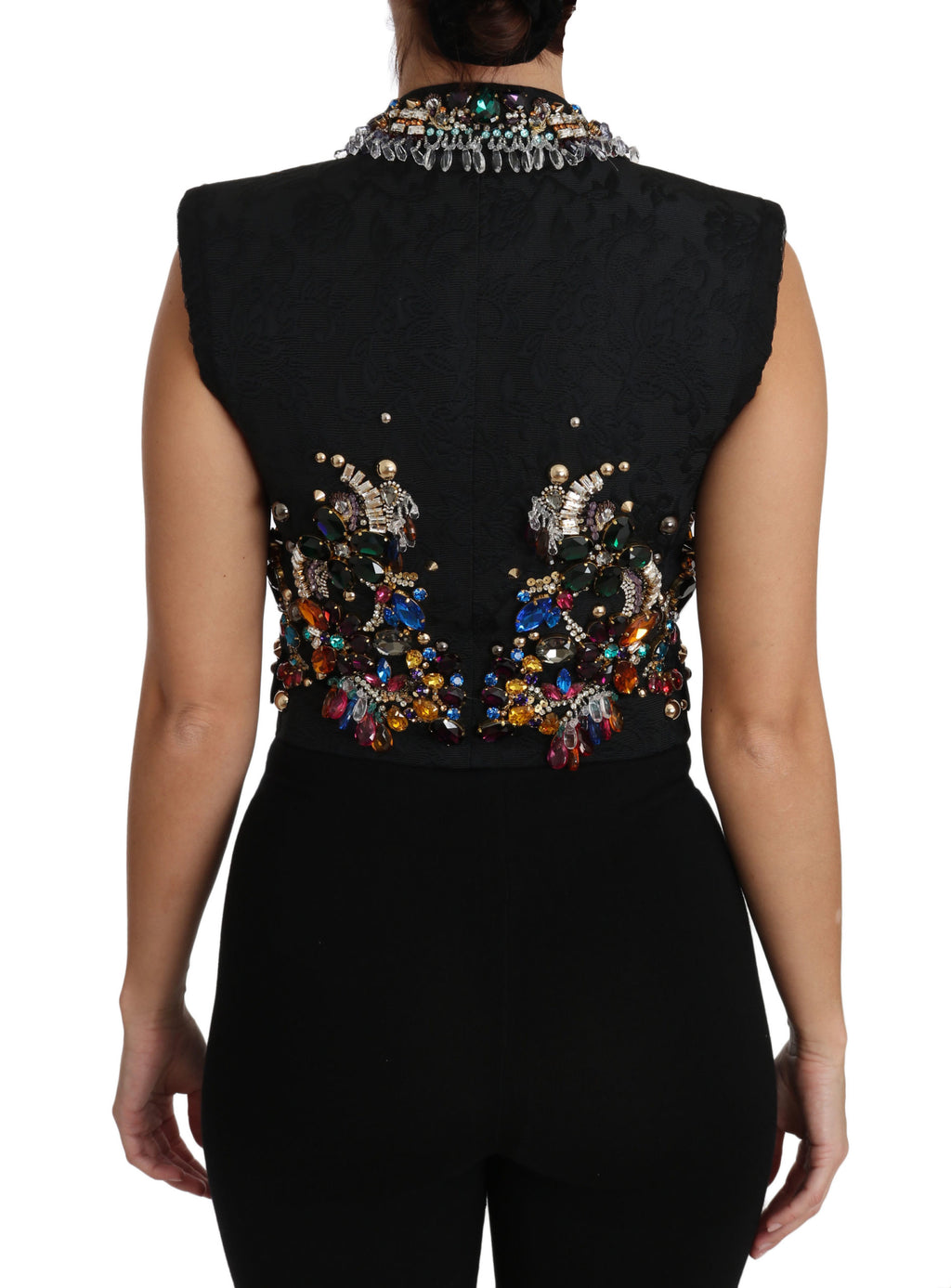 Dolce &amp; Gabbana Enchanted Sicily Weste mit Kristallverzierung
