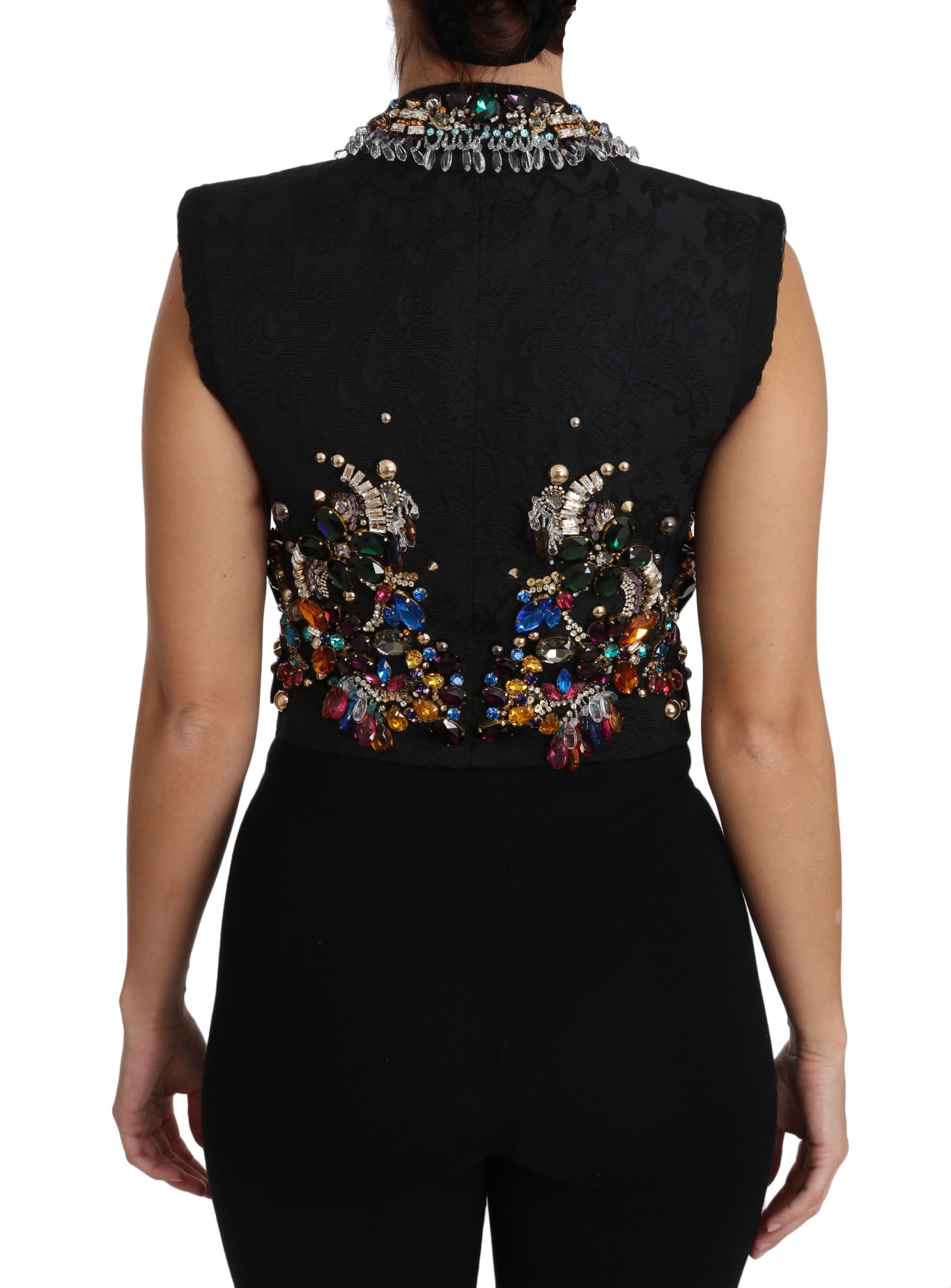 Dolce &amp; Gabbana Enchanted Sicily Weste mit Kristallverzierung