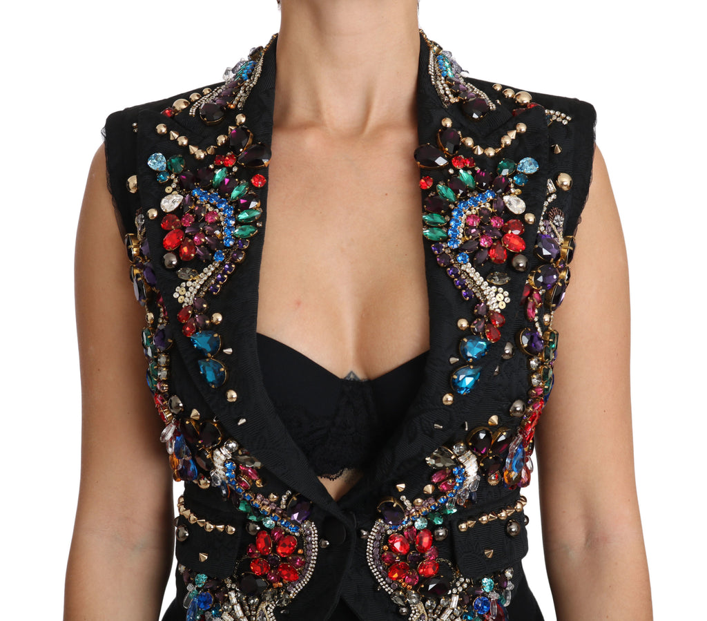 Dolce &amp; Gabbana Enchanted Sicily Weste mit Kristallverzierung