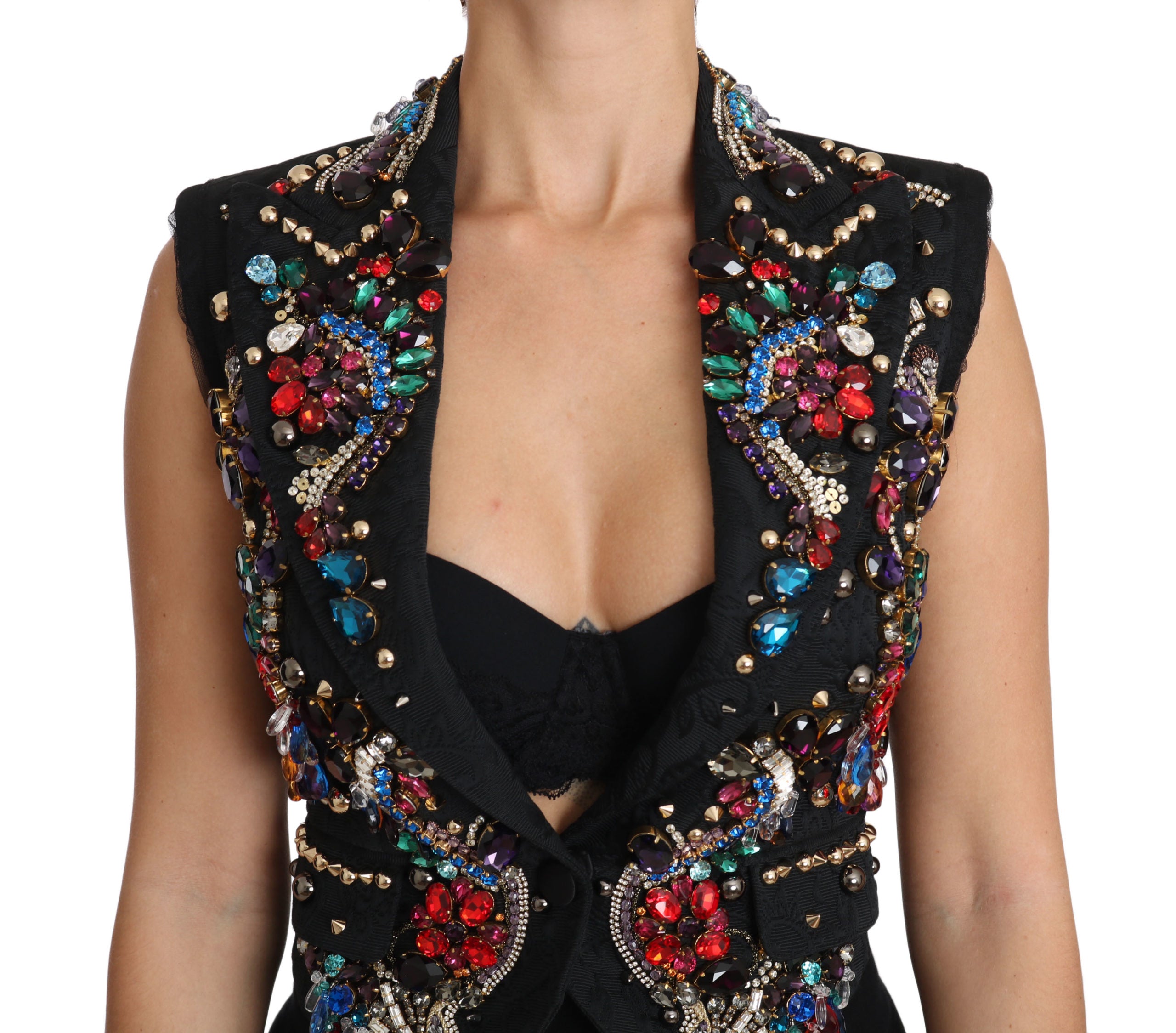 Dolce &amp; Gabbana Enchanted Sicily Weste mit Kristallverzierung