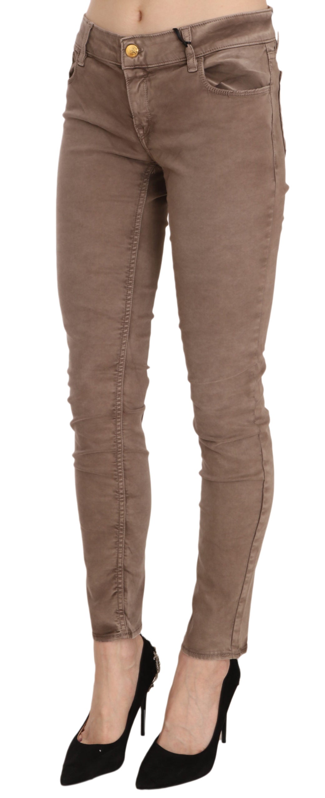 CYCLE Schicke braune Slim Fit Skinny Jeans