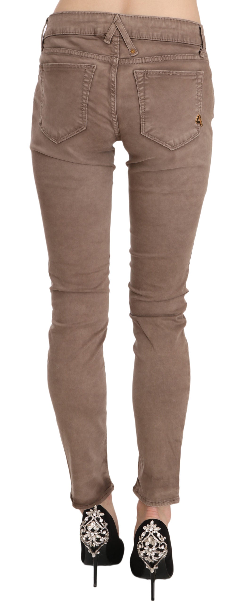 CYCLE Schicke braune Slim Fit Skinny Jeans