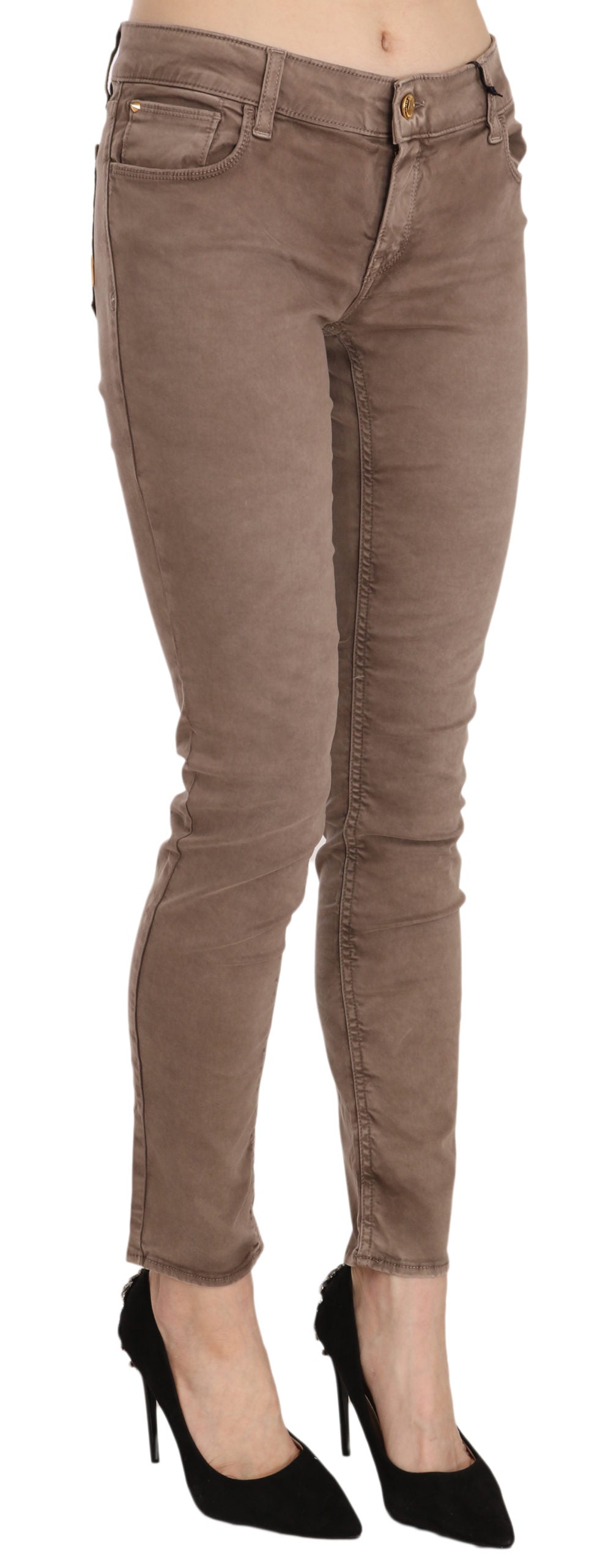 CYCLE Schicke braune Slim Fit Skinny Jeans