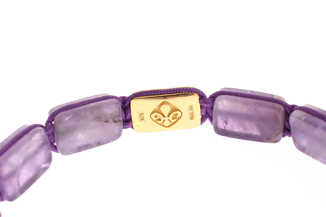 Nialaya Dazzling Diamond vergoldetes Amethyst-Armband