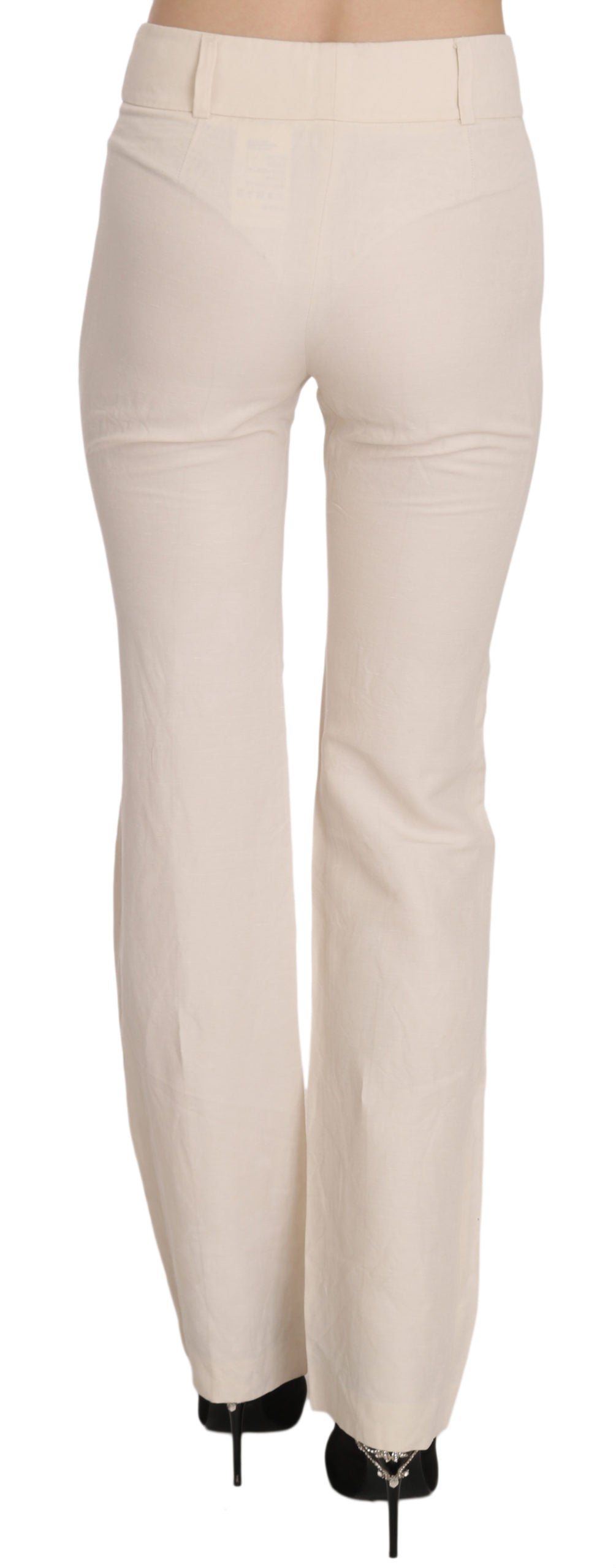 LAUREL Elegance – Weiße Schlaghose mit hoher Taille
