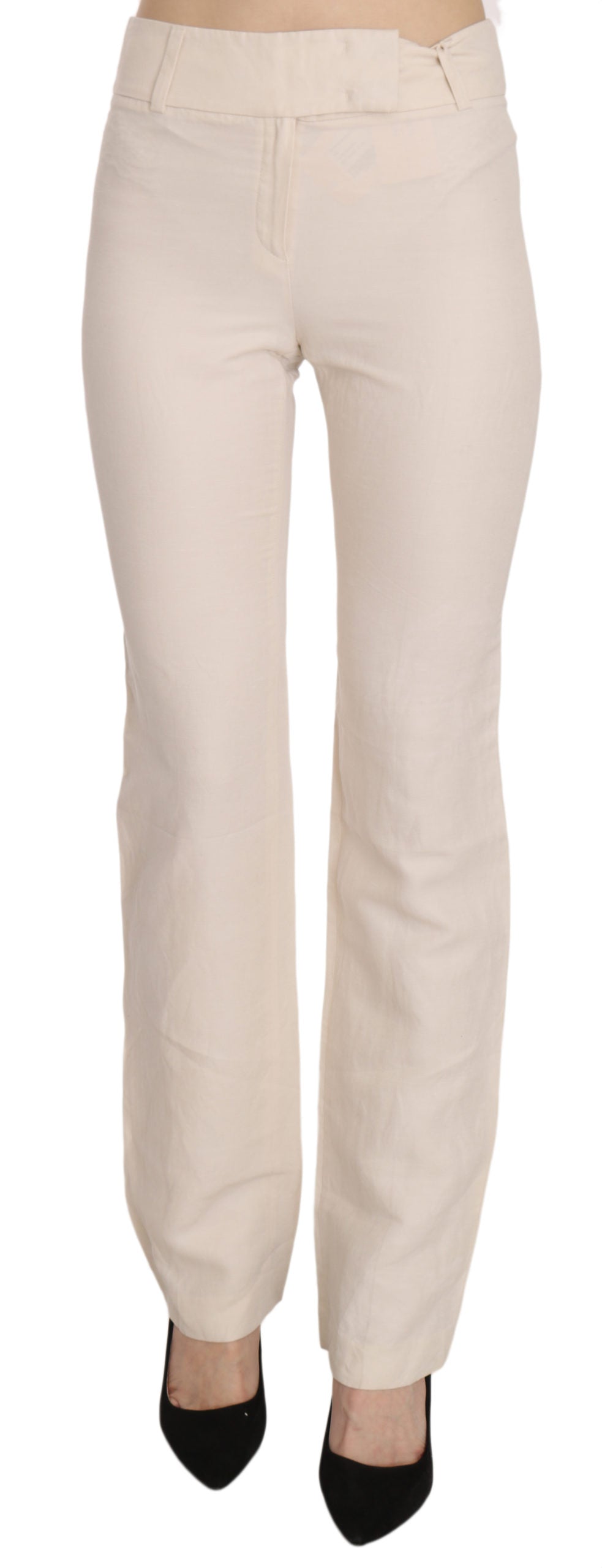 LAUREL Elegance – Weiße Schlaghose mit hoher Taille