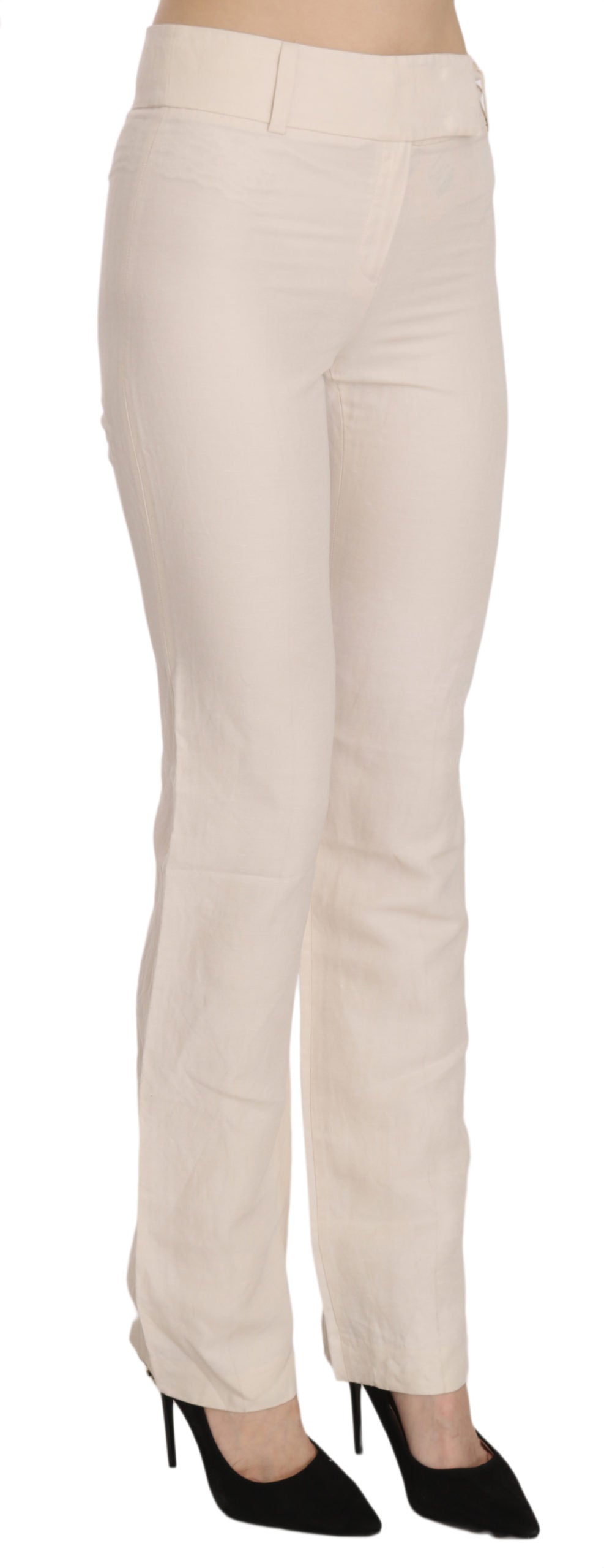LAUREL Elegance – Weiße Schlaghose mit hoher Taille