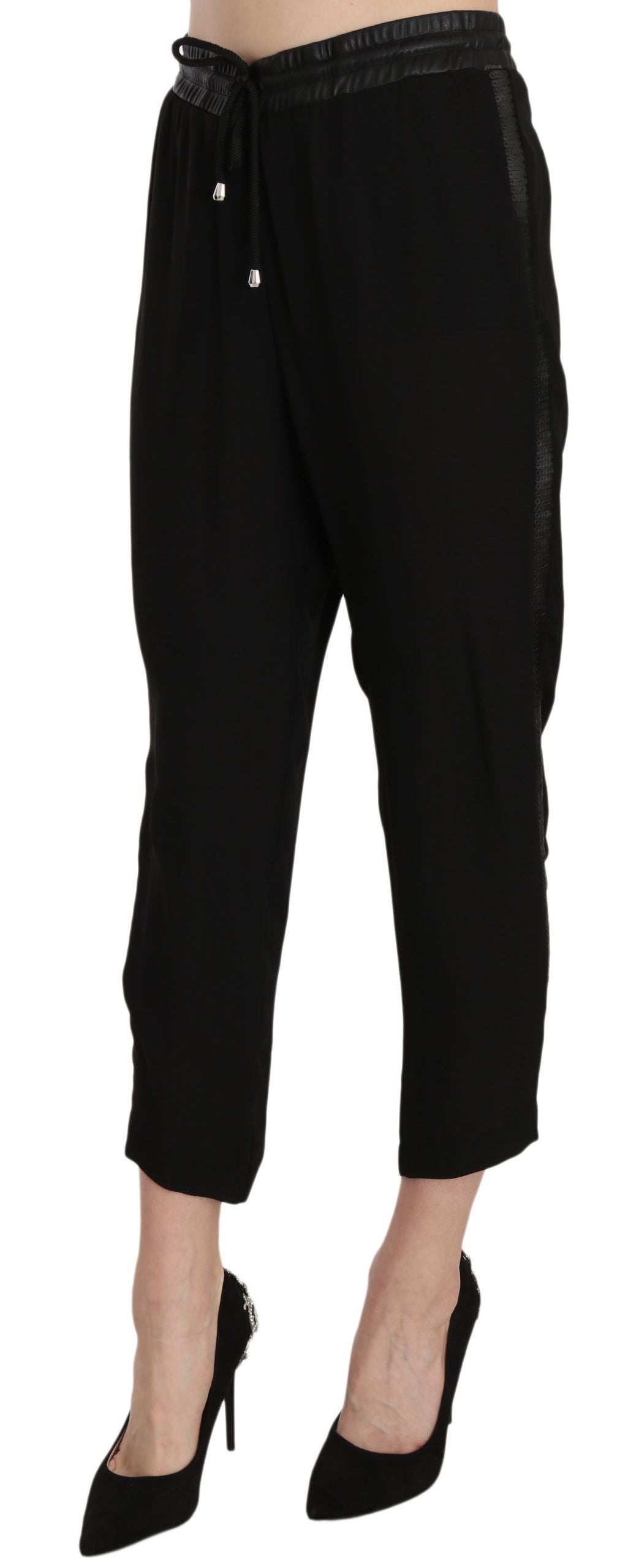 Guess Chic High Waist Cropped Pants in elegantem Schwarz