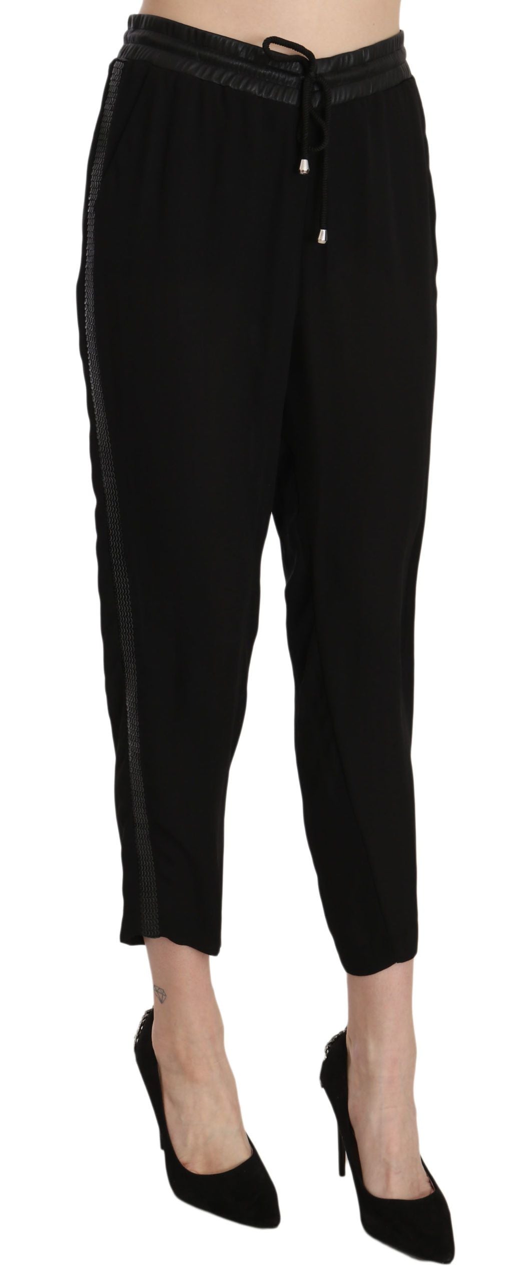 Guess Chic High Waist Cropped Pants in elegantem Schwarz