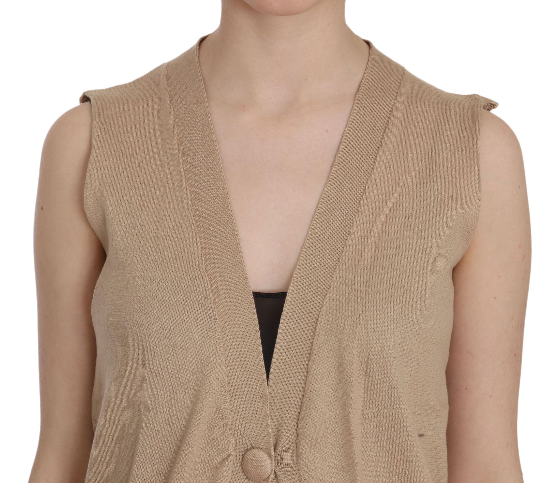 PINK MEMORIES Elegantes ärmelloses Cardigan-Top aus Baumwolle