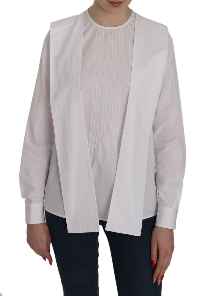 Dsquared² Elegantes weißes Baumwoll-Top mit Rundhalsausschnitt
