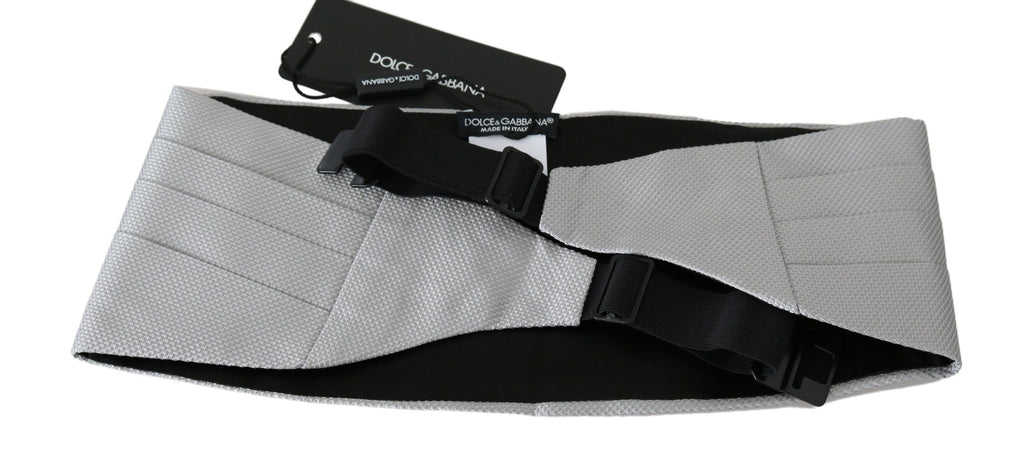 Dolce &amp; Gabbana Eleganter Kummerbund aus Seide in Grau