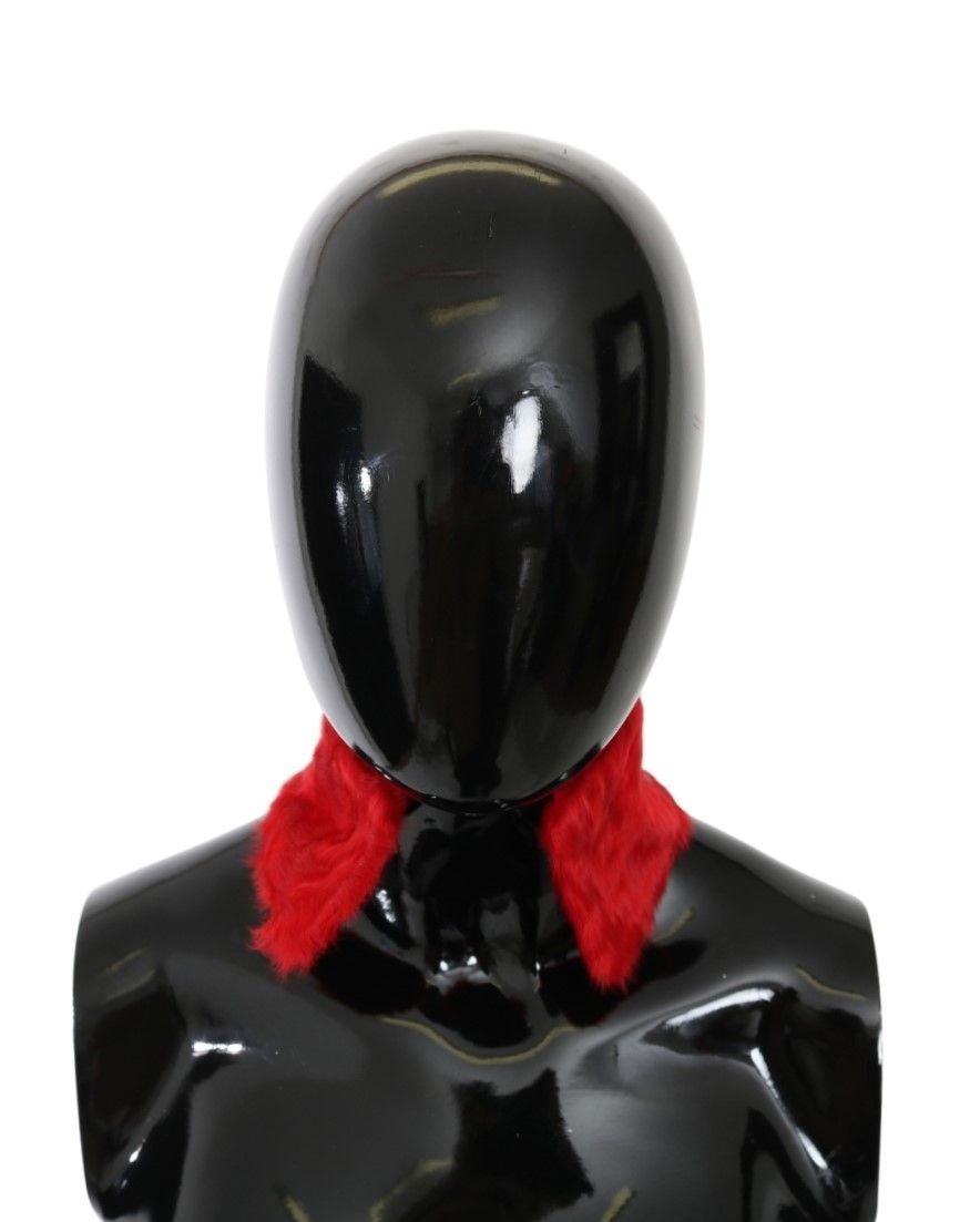 Dolce &amp; Gabbana Eleganter roter Lammfellschal