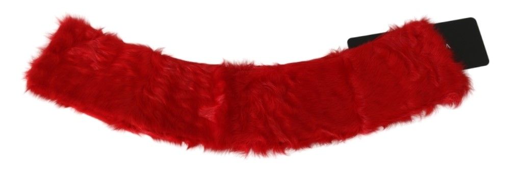 Dolce &amp; Gabbana Eleganter roter Lammfellschal