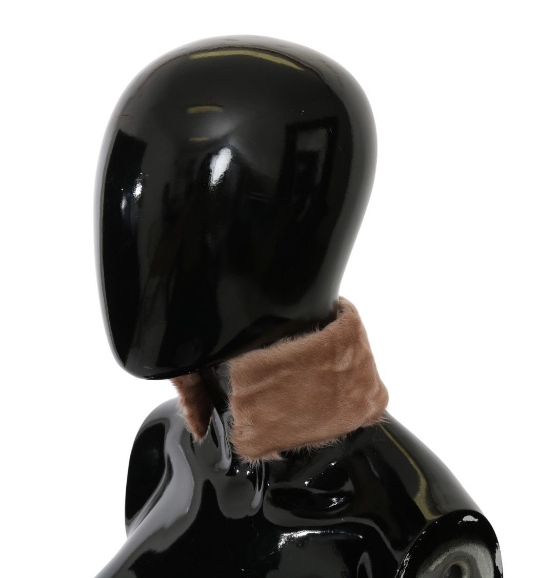 Dolce &amp; Gabbana Eleganter Schal aus beigefarbenem Lammfell