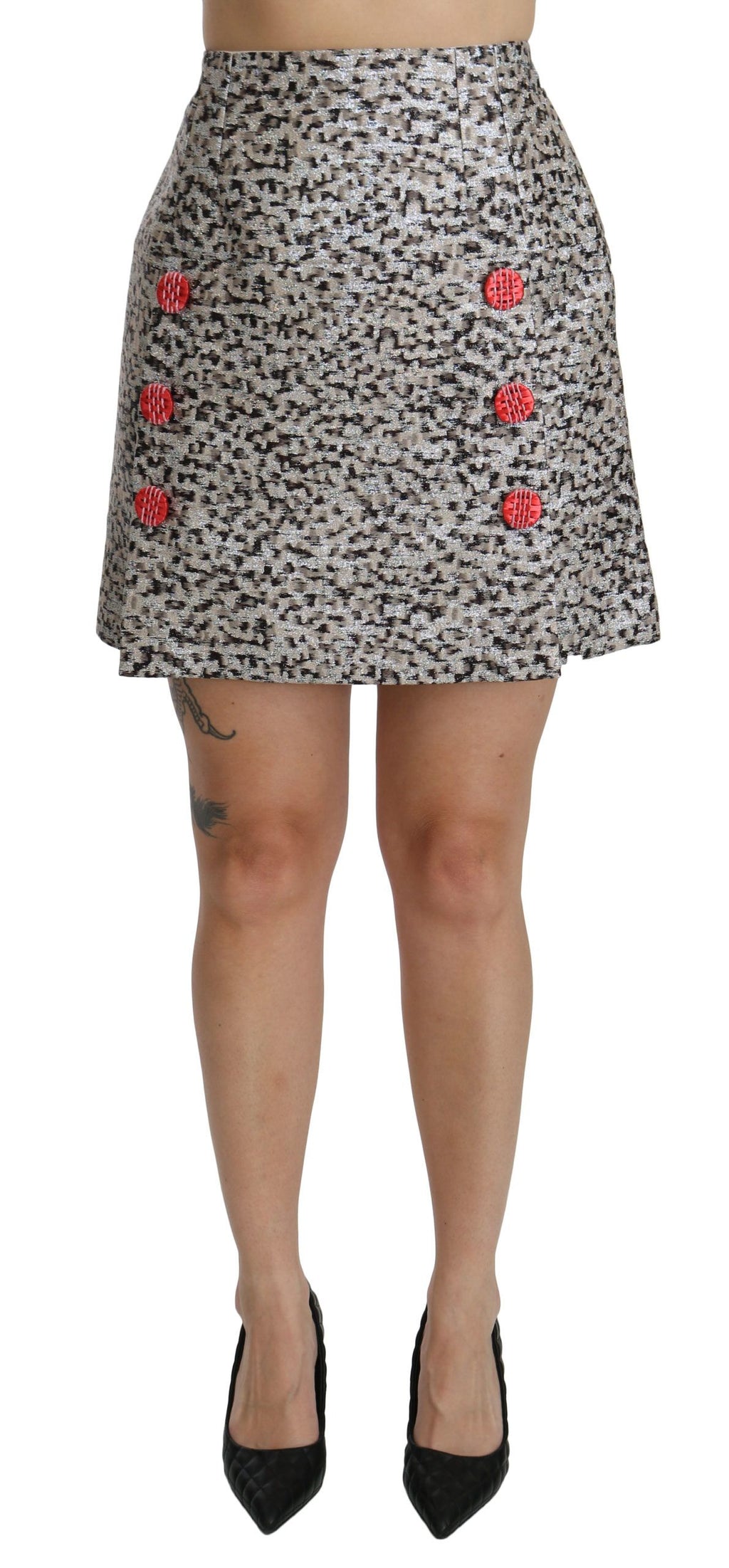 Dolce &amp; Gabbana – Exquisiter, schwarzer Rock mit Verzierung und hoher Taille