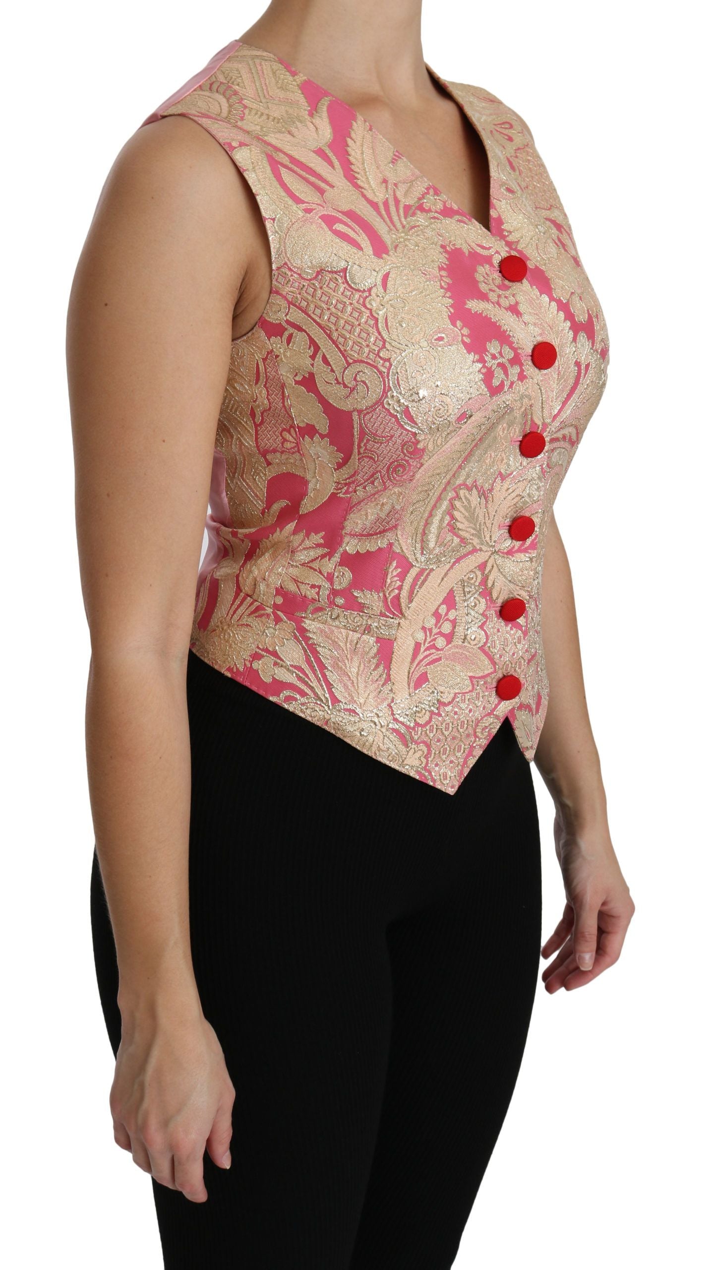 Dolce &amp; Gabbana – Elegantes Trägertop aus Seidenmischung mit V-Ausschnitt