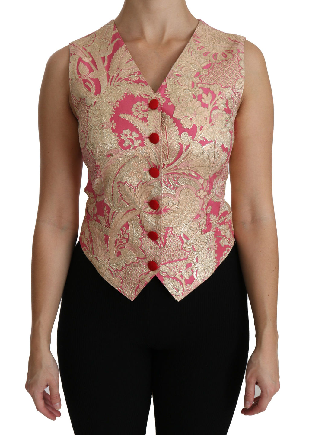 Dolce &amp; Gabbana – Elegantes Trägertop aus Seidenmischung mit V-Ausschnitt