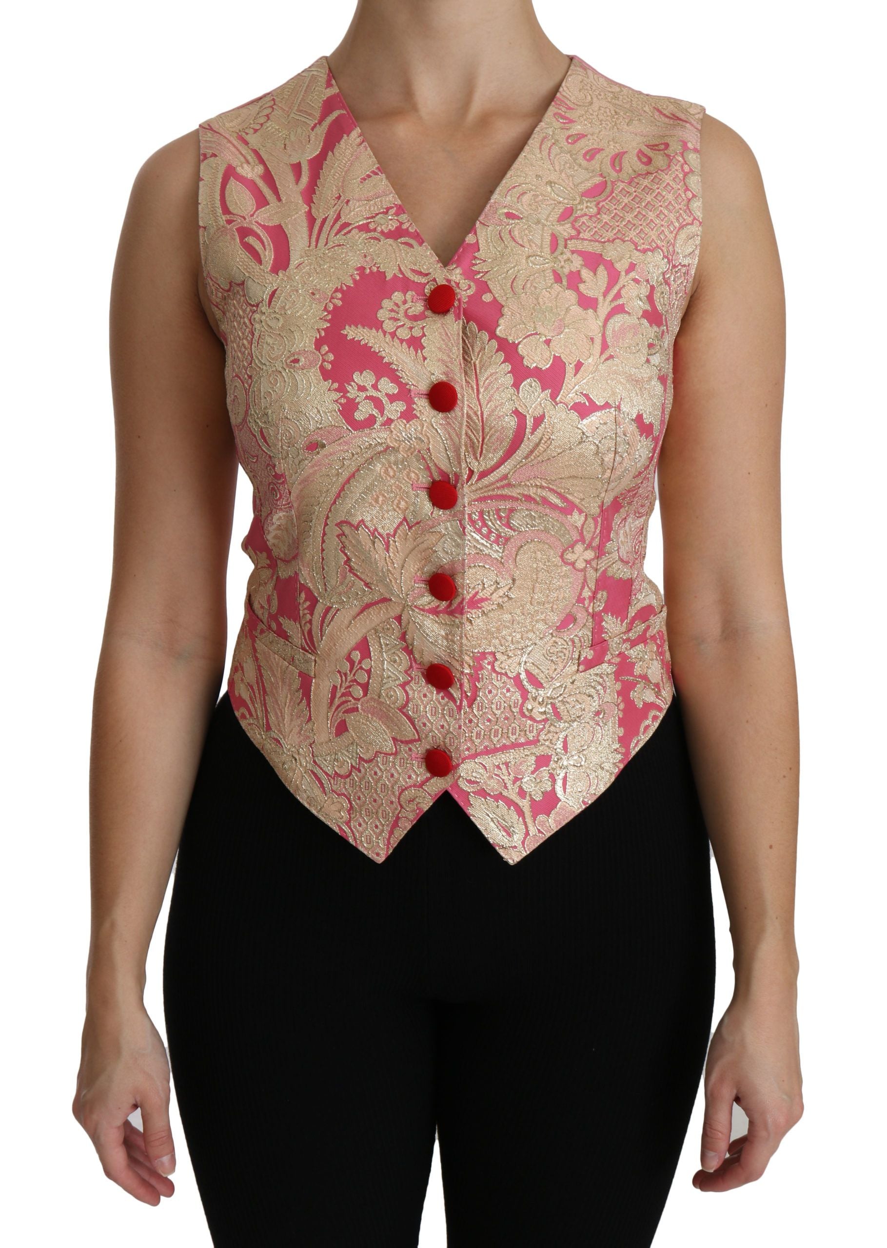 Dolce &amp; Gabbana – Elegantes Trägertop aus Seidenmischung mit V-Ausschnitt