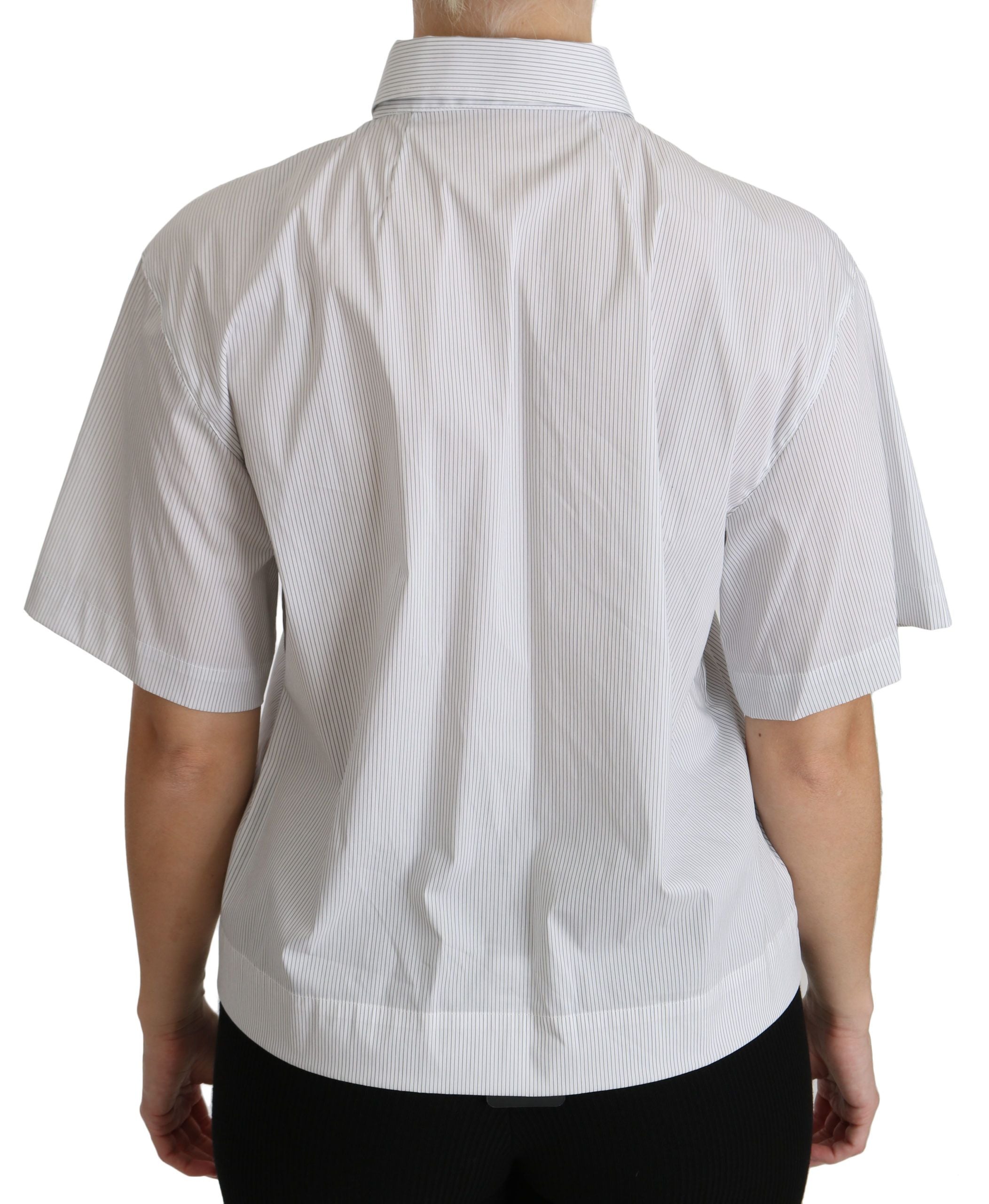 Dolce &amp; Gabbana Elegantes Poloshirt aus weißer Baumwolle