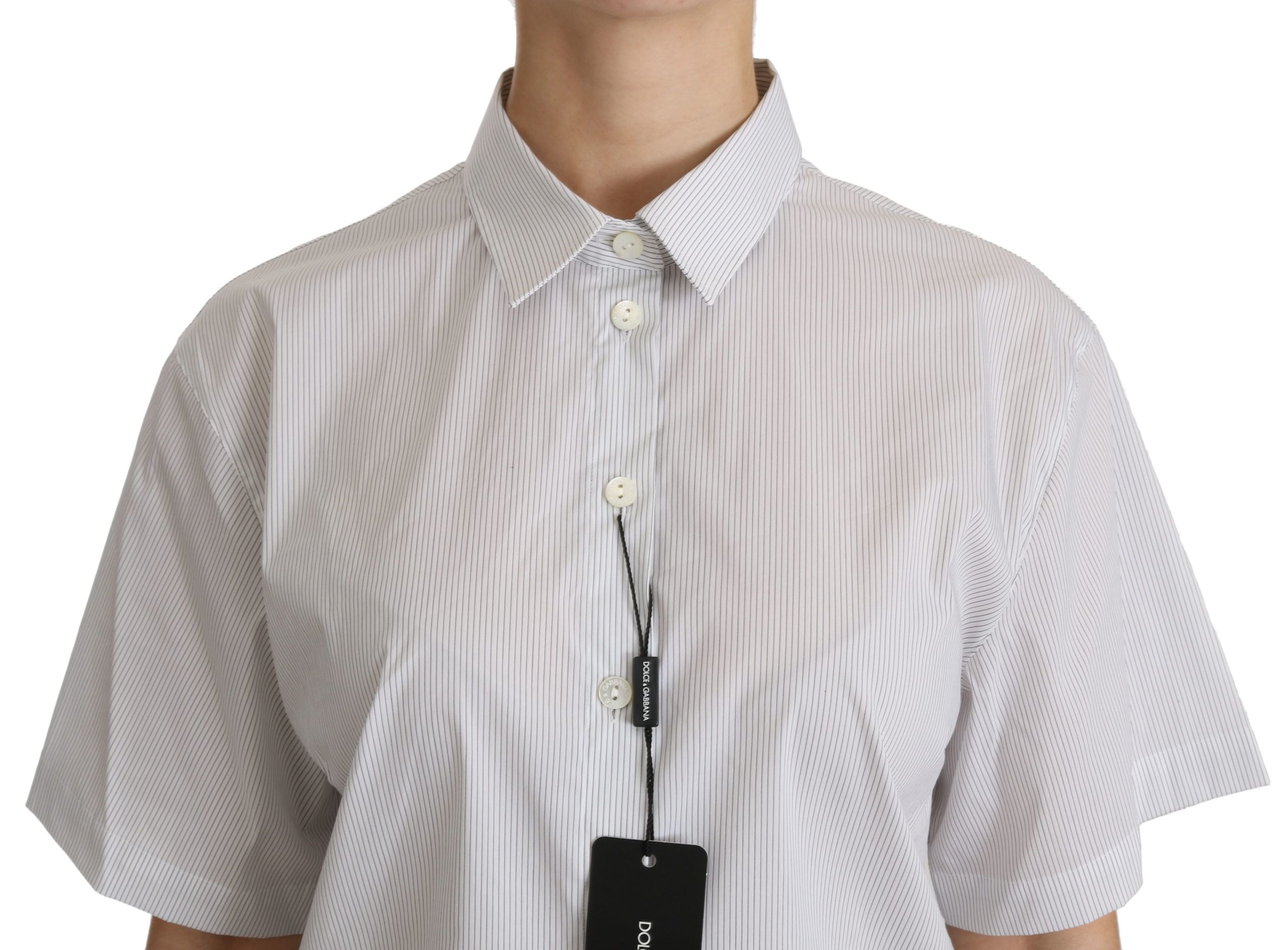 Dolce &amp; Gabbana Elegantes Poloshirt aus weißer Baumwolle