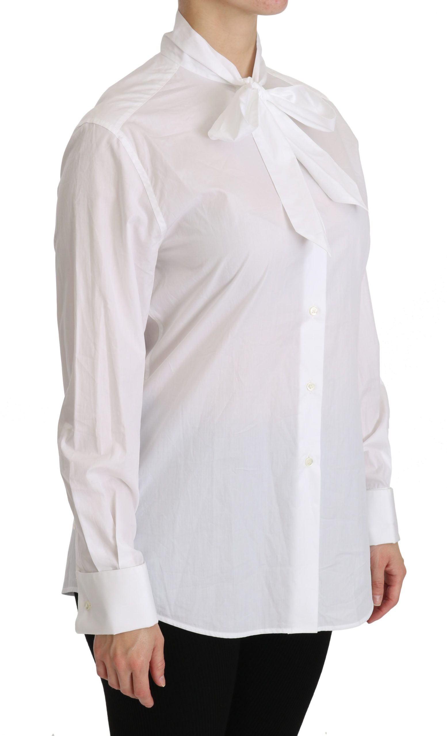 Dolce &amp; Gabbana Elegantes weißes Poloshirt mit Rollkragen