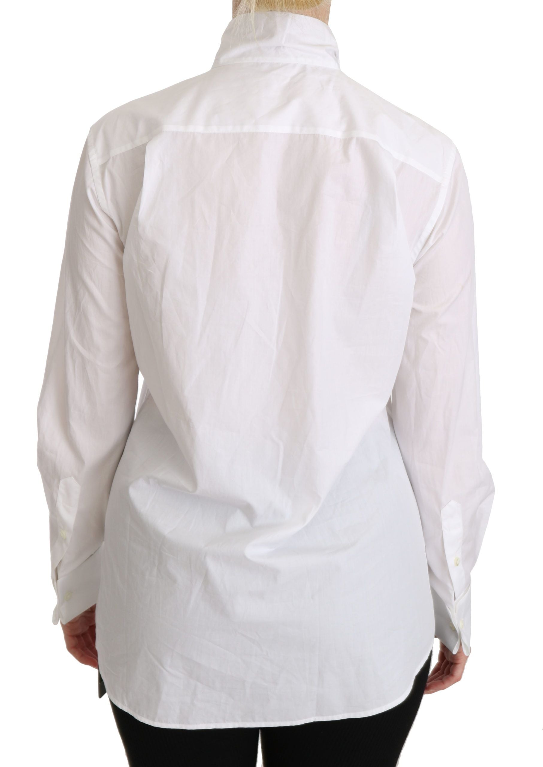 Dolce &amp; Gabbana Elegantes weißes Poloshirt mit Rollkragen