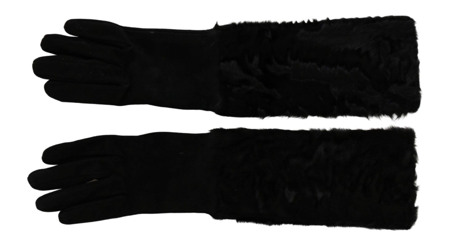 Dolce &amp; Gabbana Elegante, ellenbogenlange Wildlederhandschuhe