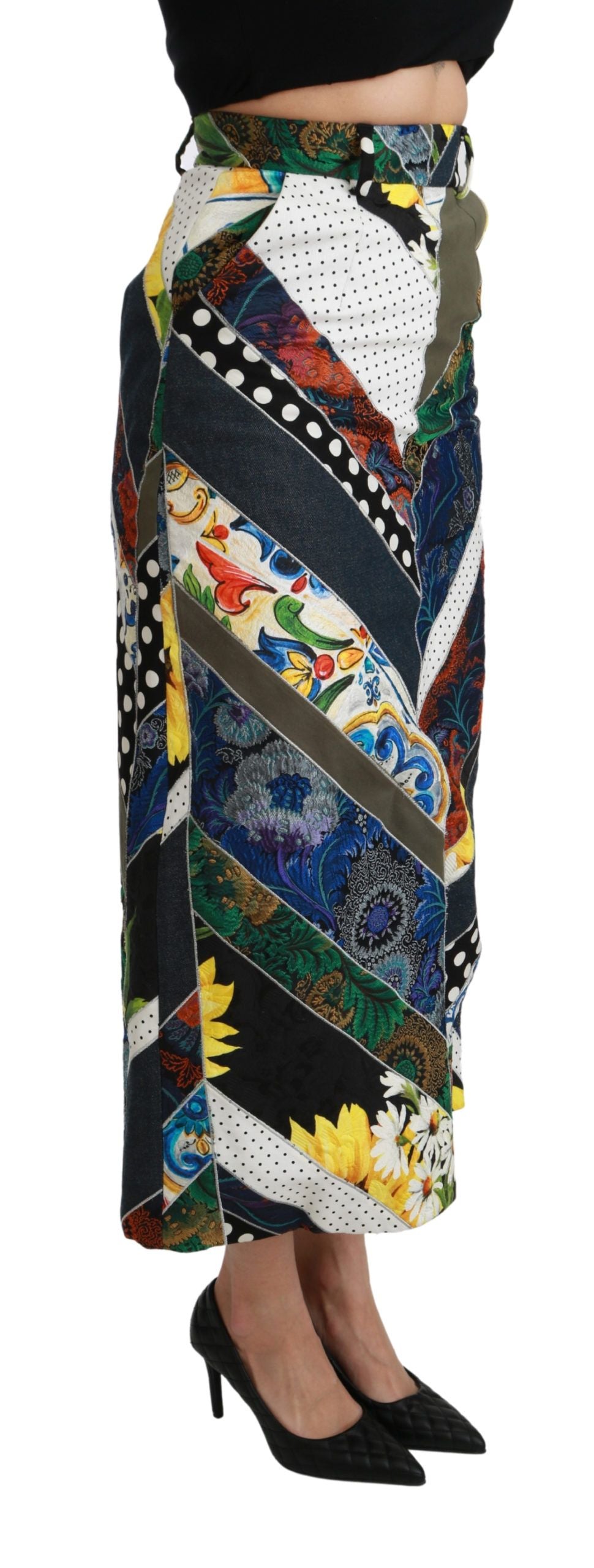 Dolce &amp; Gabbana Eleganter Rock mit hoher Taille und geometrischem Print
