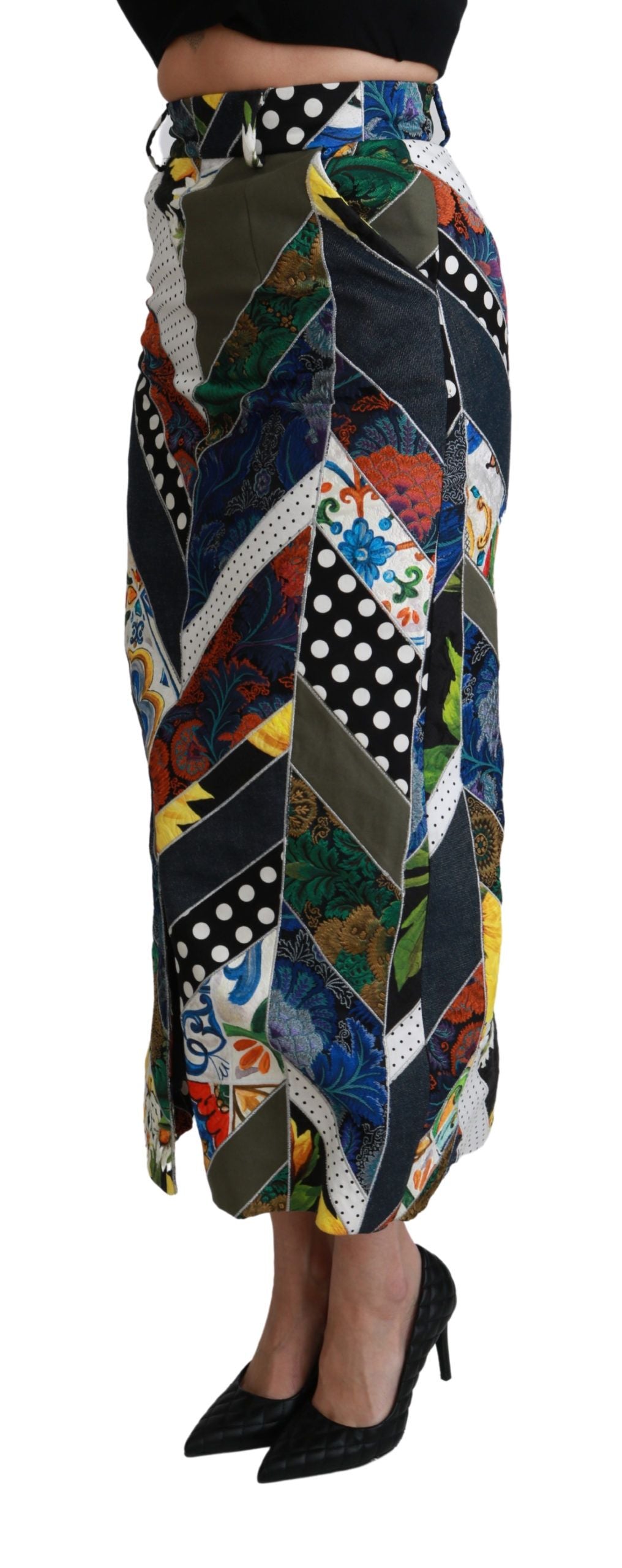 Dolce &amp; Gabbana Eleganter Rock mit hoher Taille und geometrischem Print