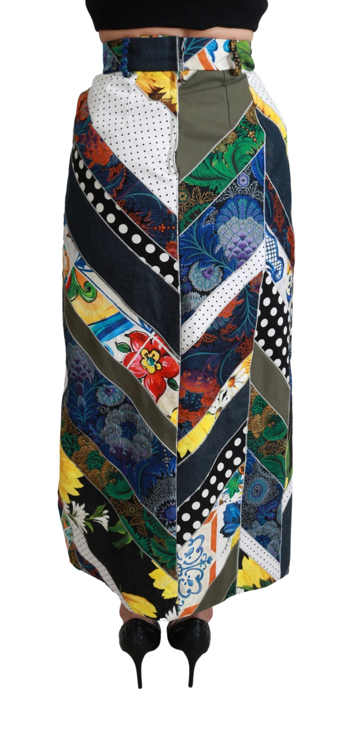Dolce &amp; Gabbana Eleganter Rock mit hoher Taille und geometrischem Print