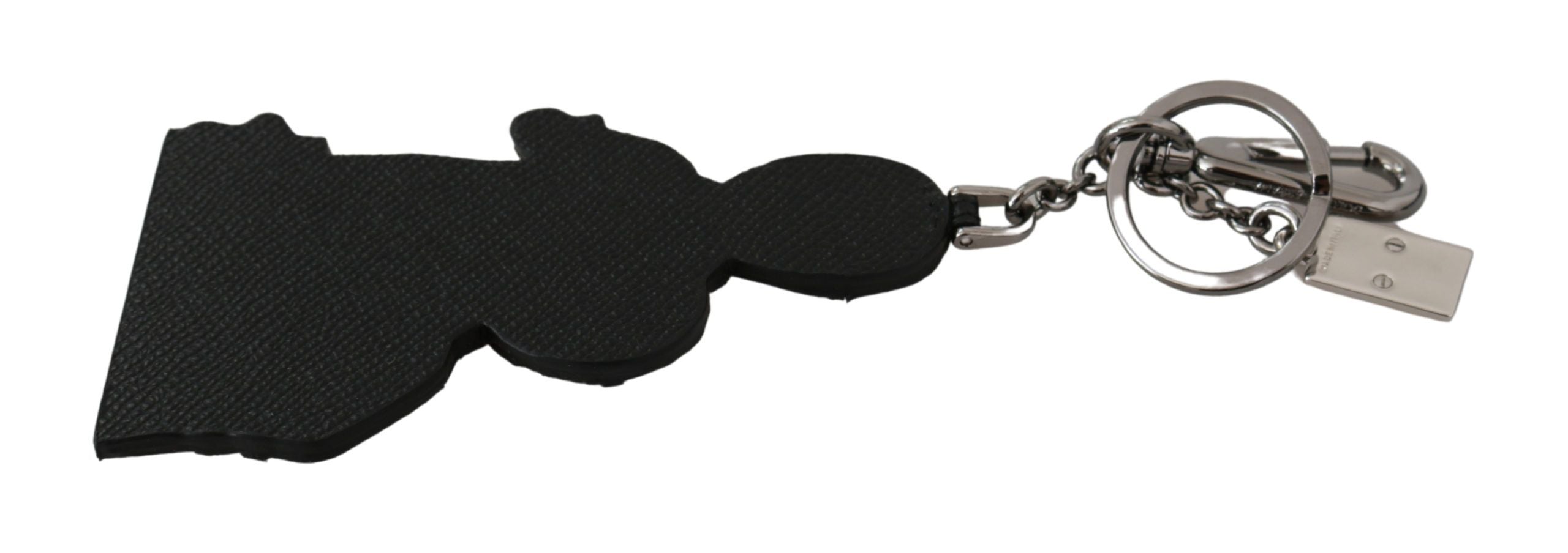Dolce &amp; Gabbana Eleganter dreifarbiger Leder-Schlüsselanhänger