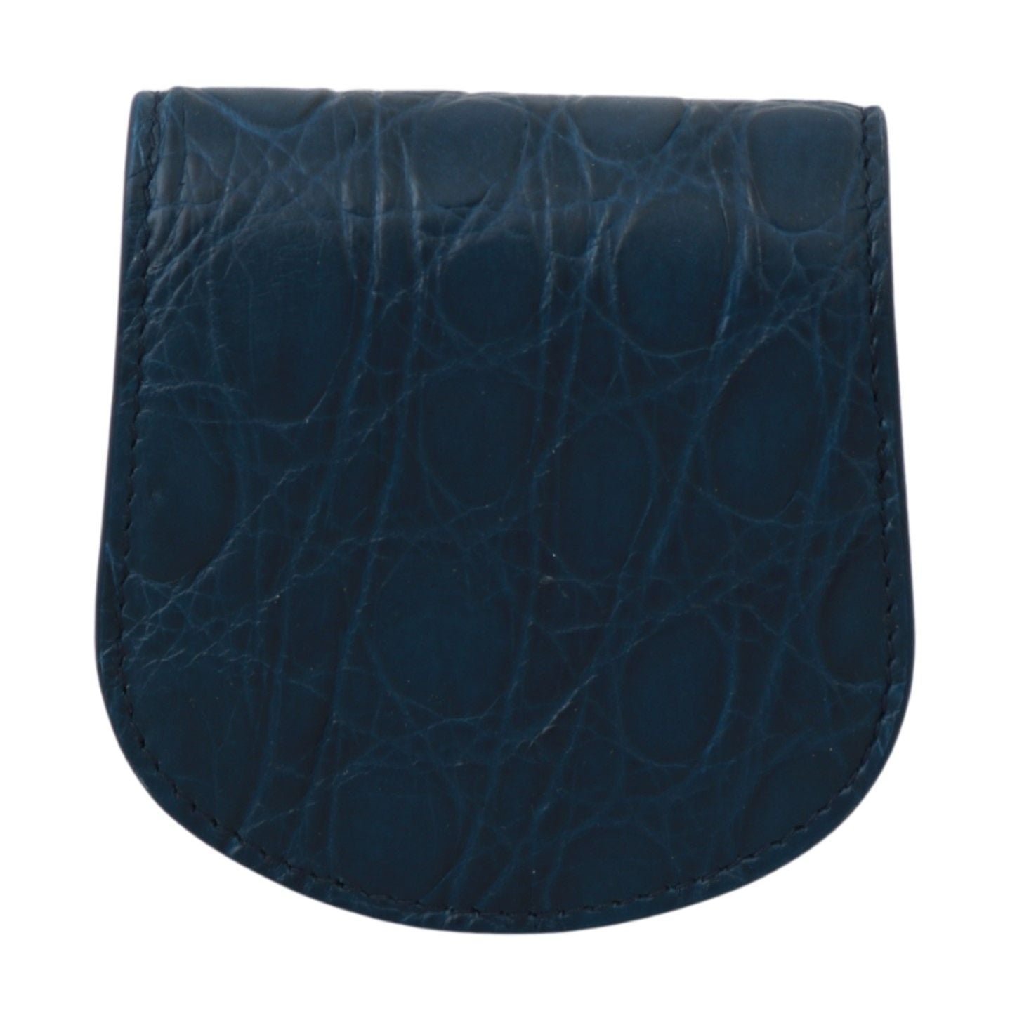 Dolce &amp; Gabbana Sleek Blue Caimano Kondometui-Geldbörse