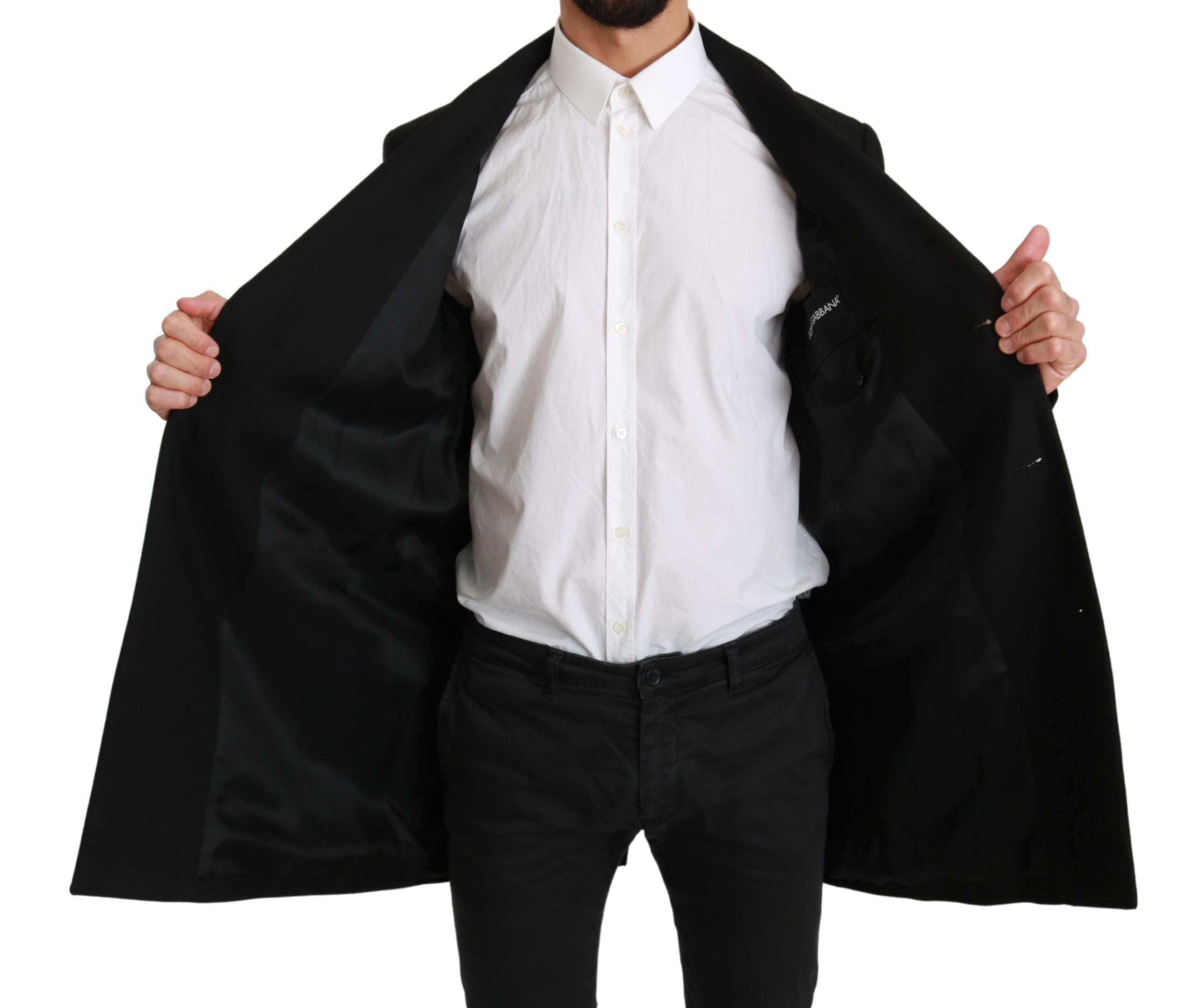 Dolce &amp; Gabbana – Eleganter, formeller Blazer aus schwarzer Wolle