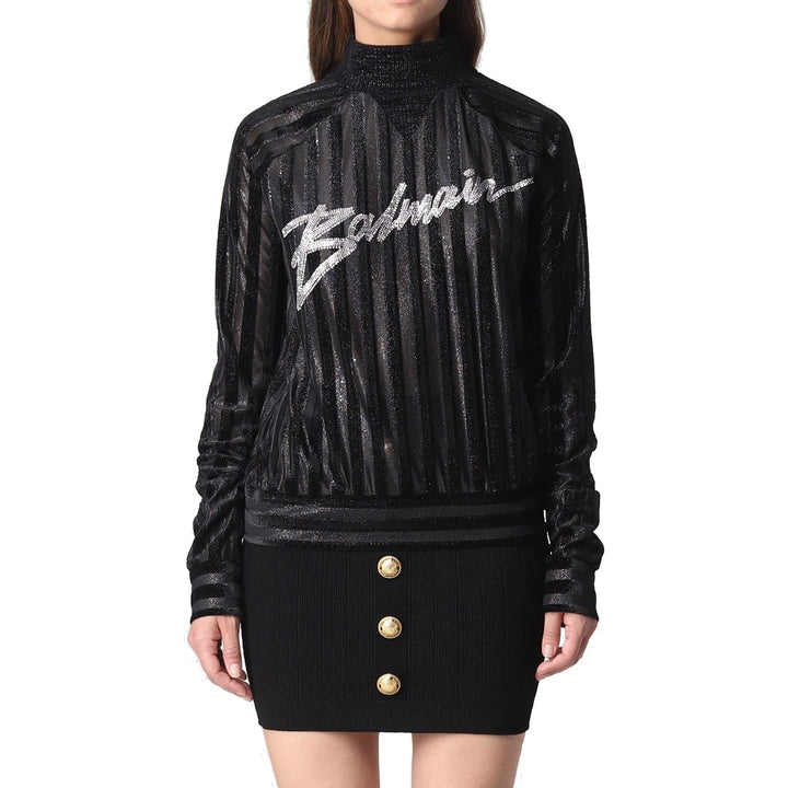 Balmain High-Neck Logo Sweater