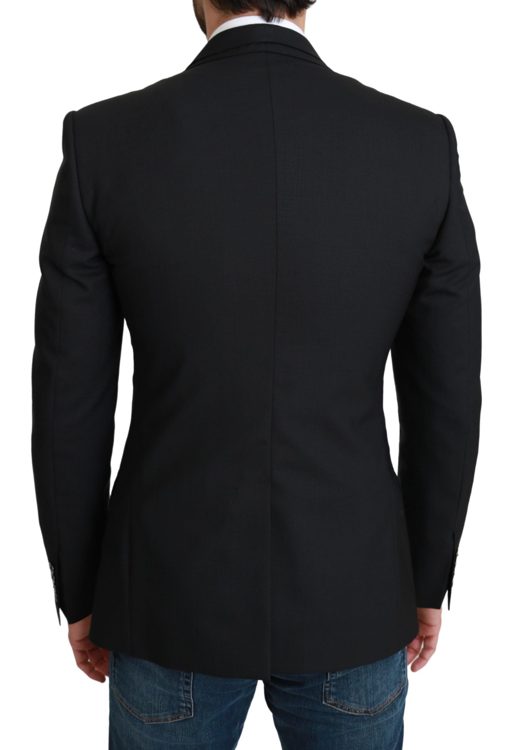Dolce &amp; Gabbana – Eleganter, schwarzer Blazer aus Schurwolle
