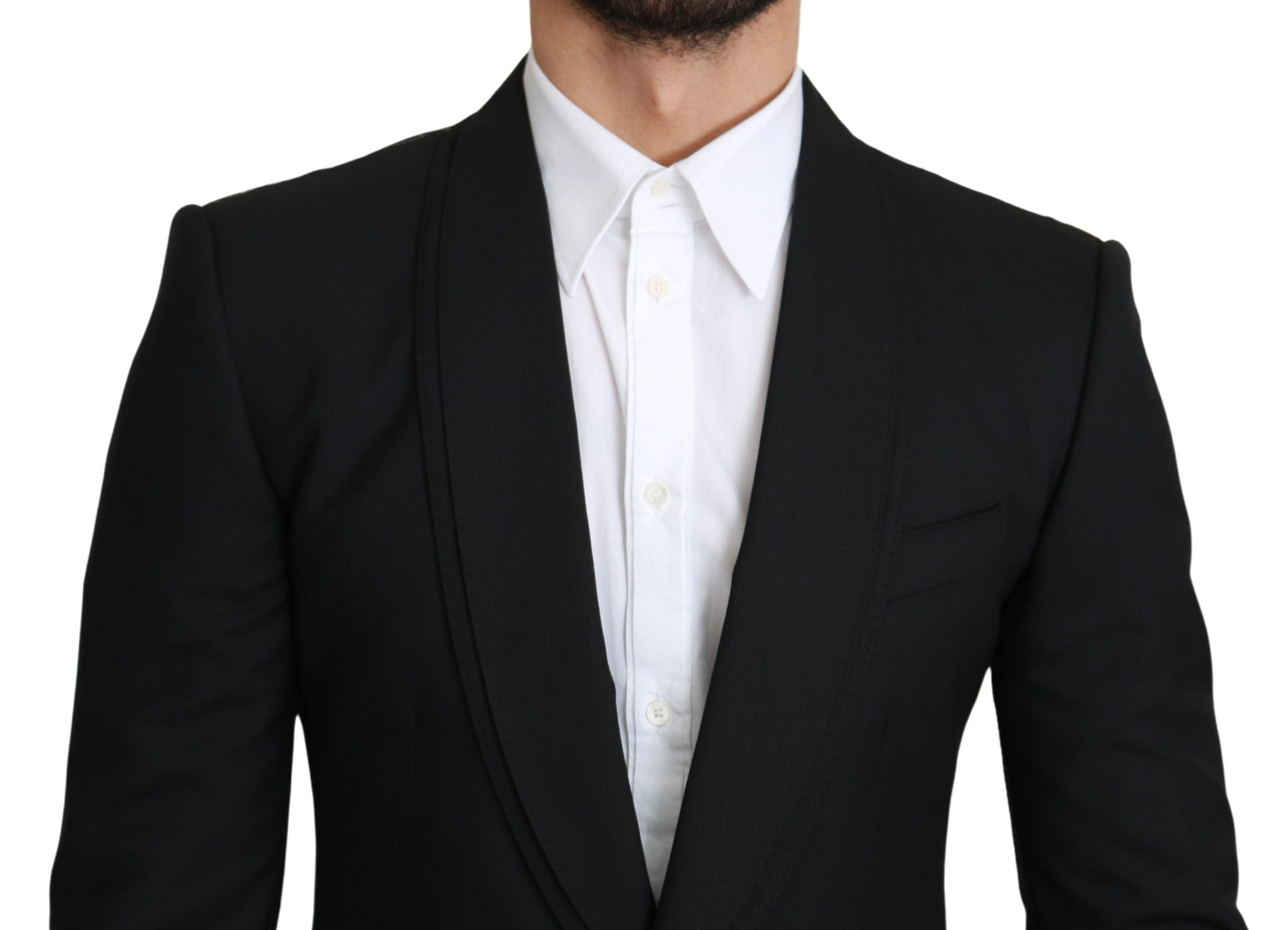 Dolce &amp; Gabbana – Eleganter, schwarzer Blazer aus Schurwolle