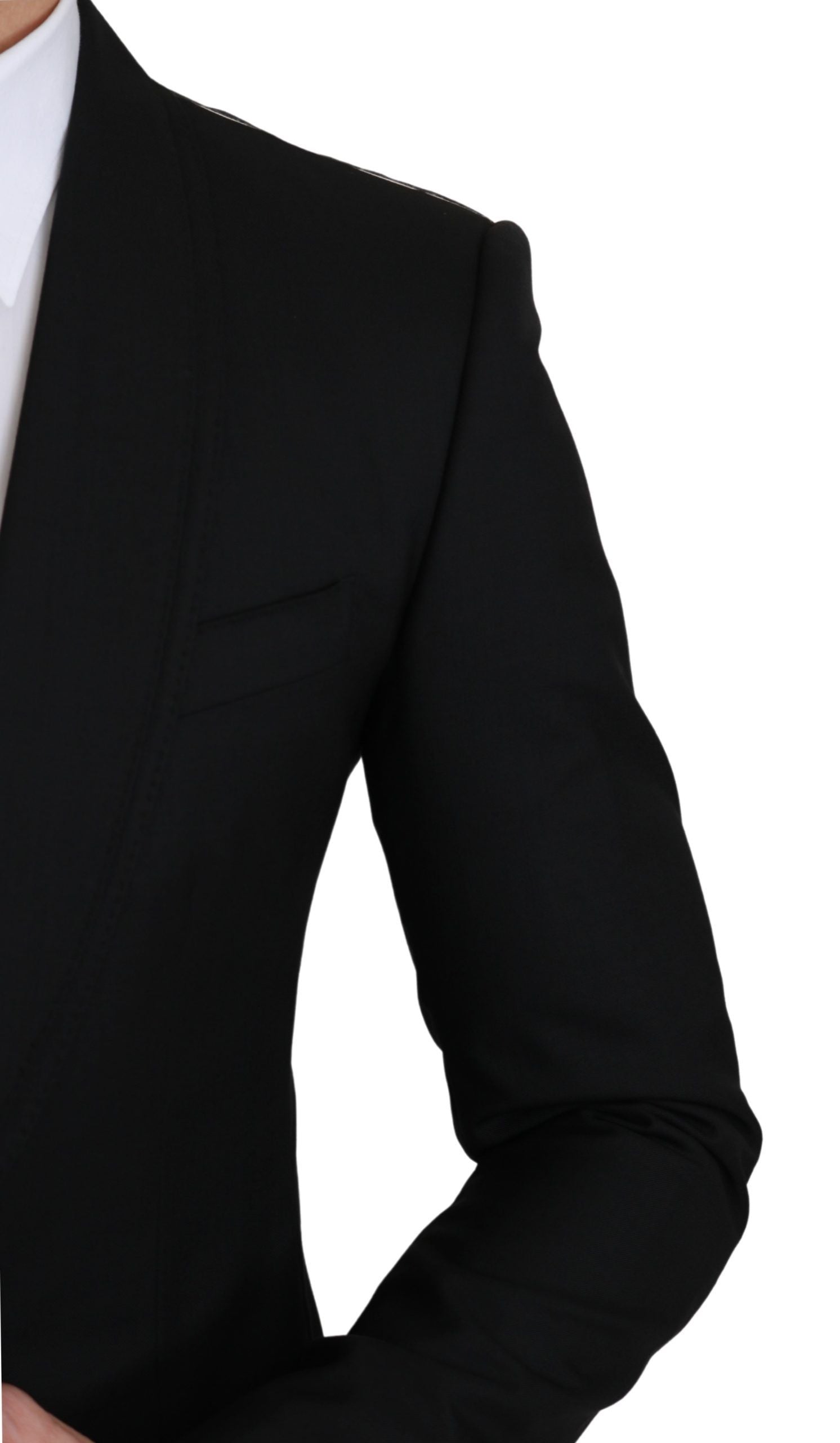 Dolce &amp; Gabbana – Eleganter, schwarzer Blazer aus Schurwolle