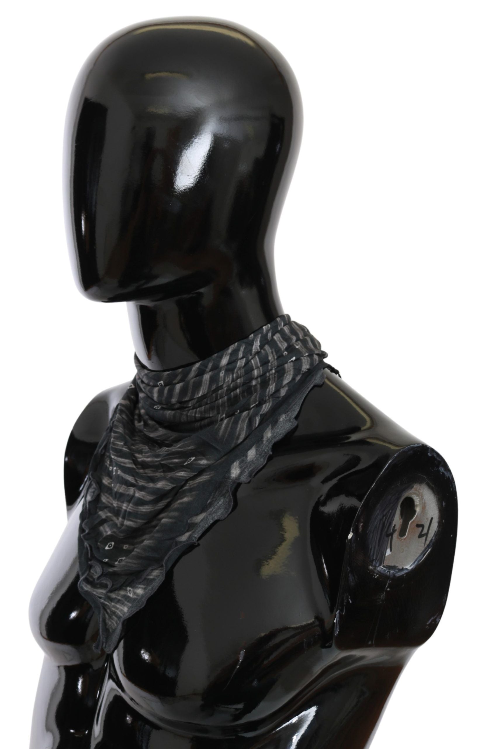 Costume National Eleganter schwarz gestreifter Herren-Viskoseschal