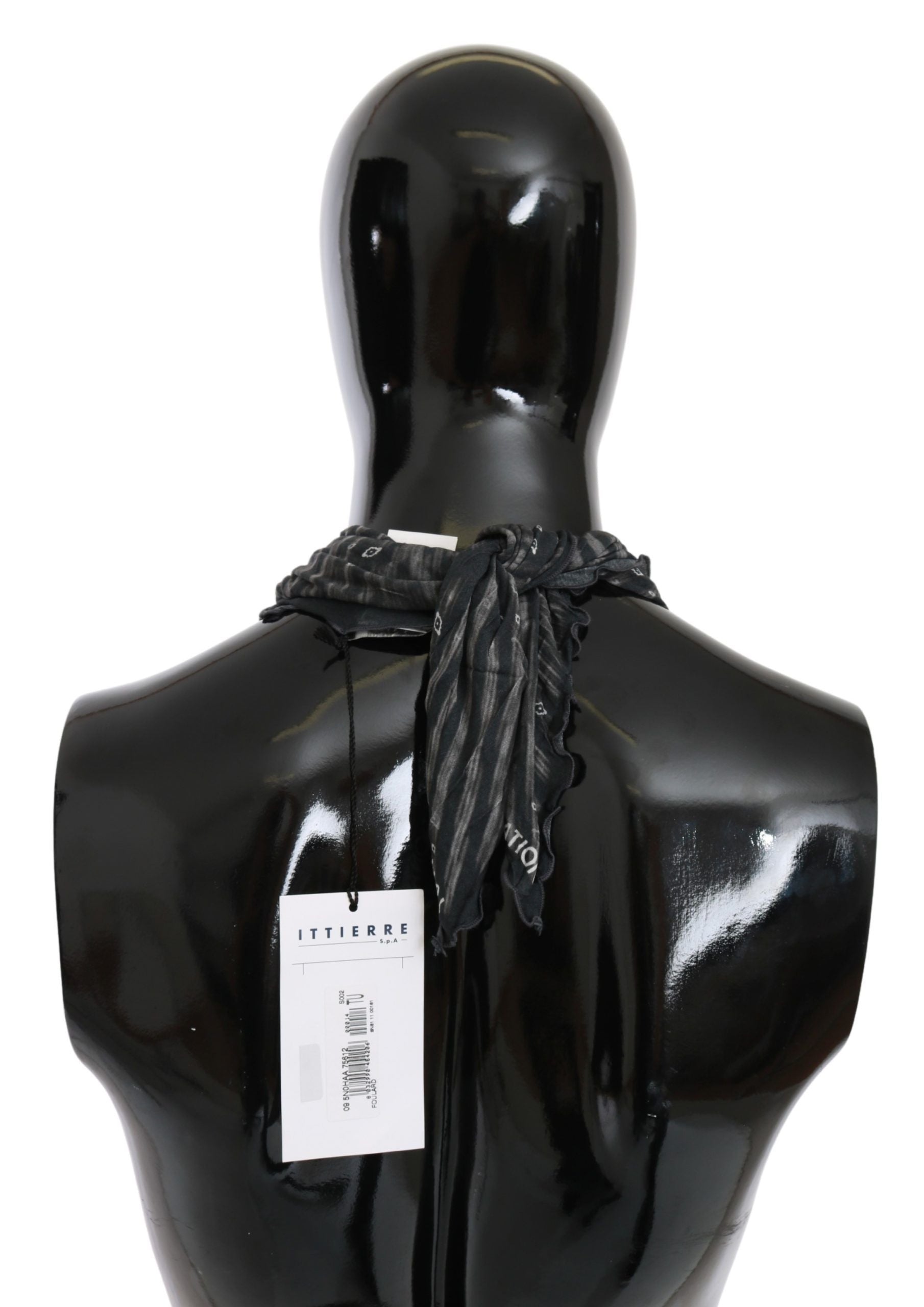 Costume National Eleganter schwarz gestreifter Herren-Viskoseschal