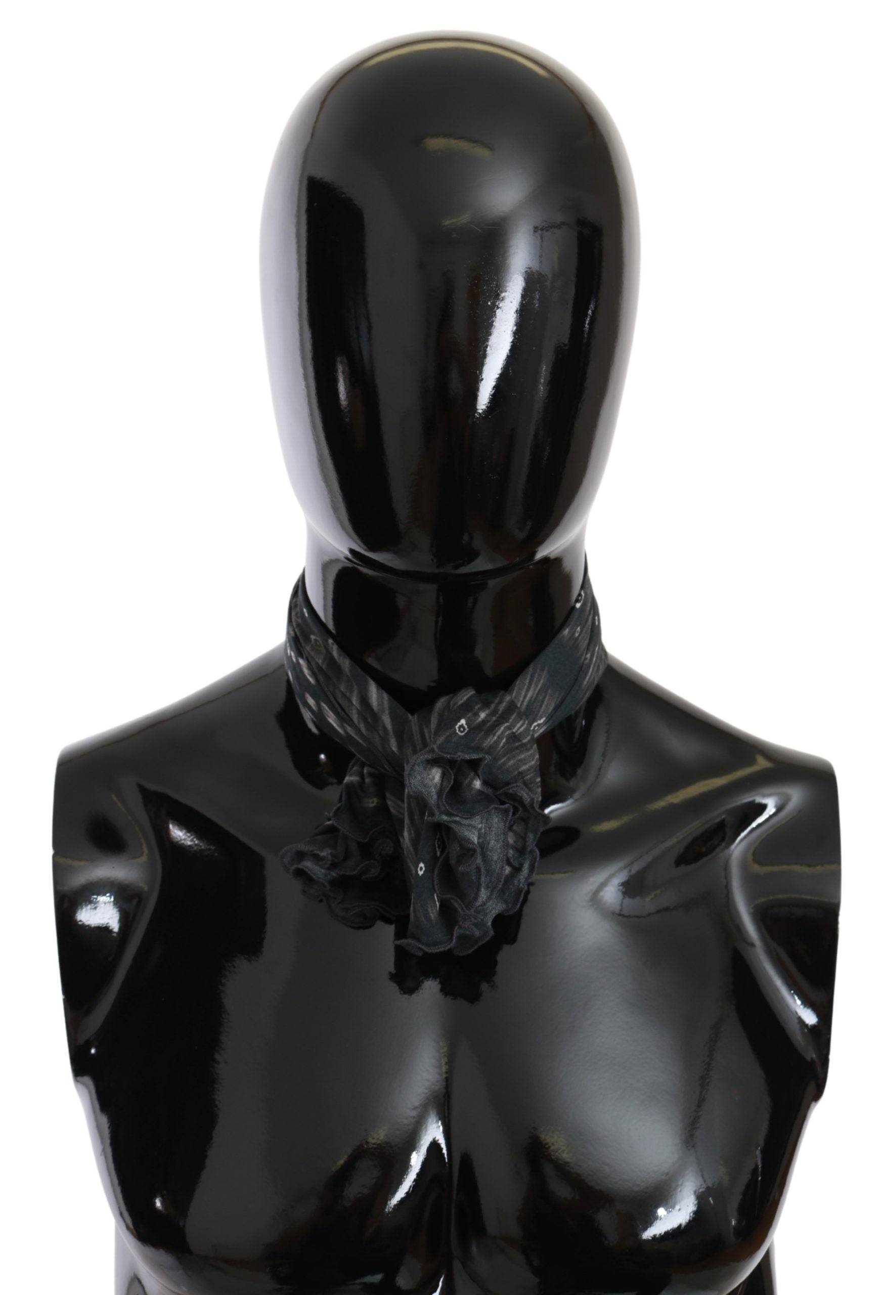 Costume National Eleganter schwarz gestreifter Herren-Viskoseschal