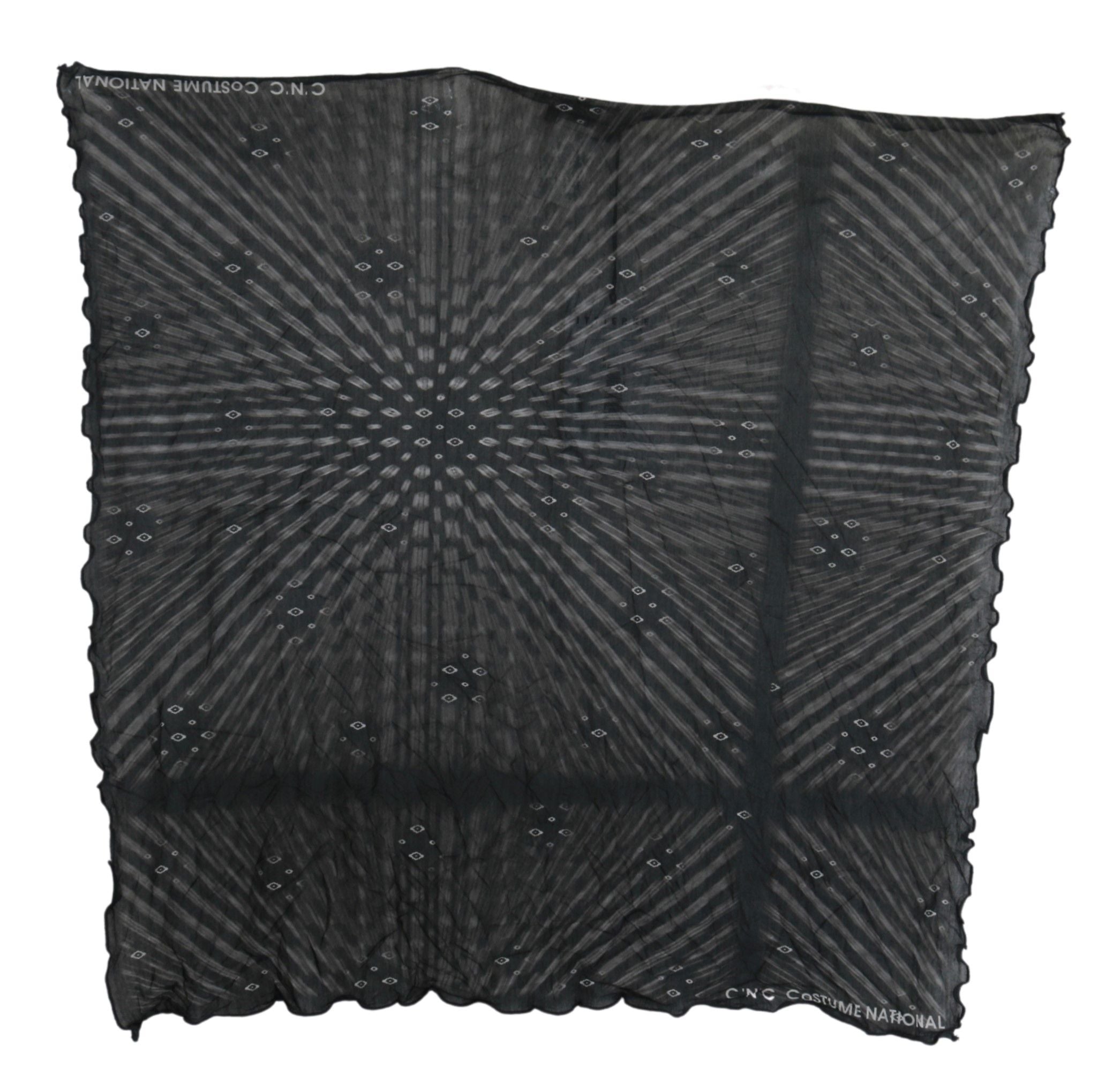 Costume National Eleganter schwarz gestreifter Herren-Viskoseschal