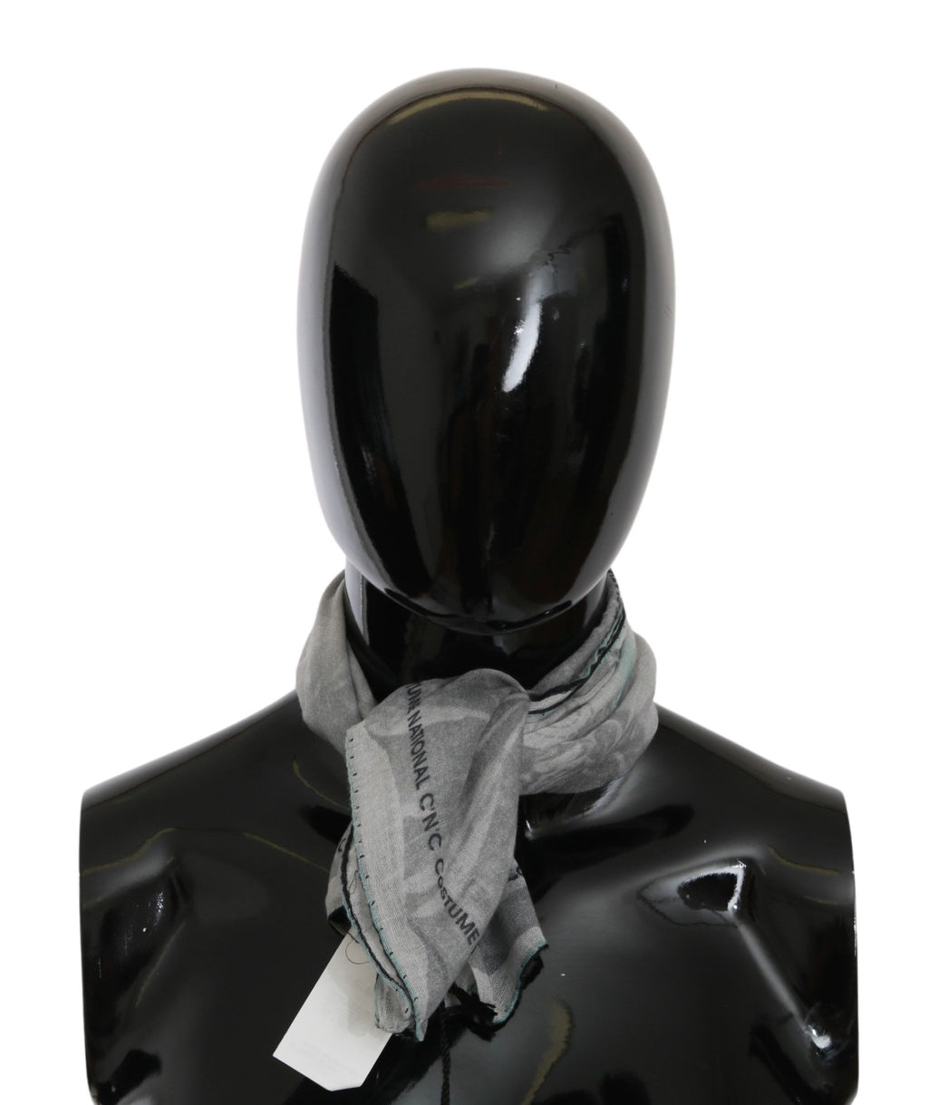 Costume National Eleganter grauer Seidenschal für Damen
