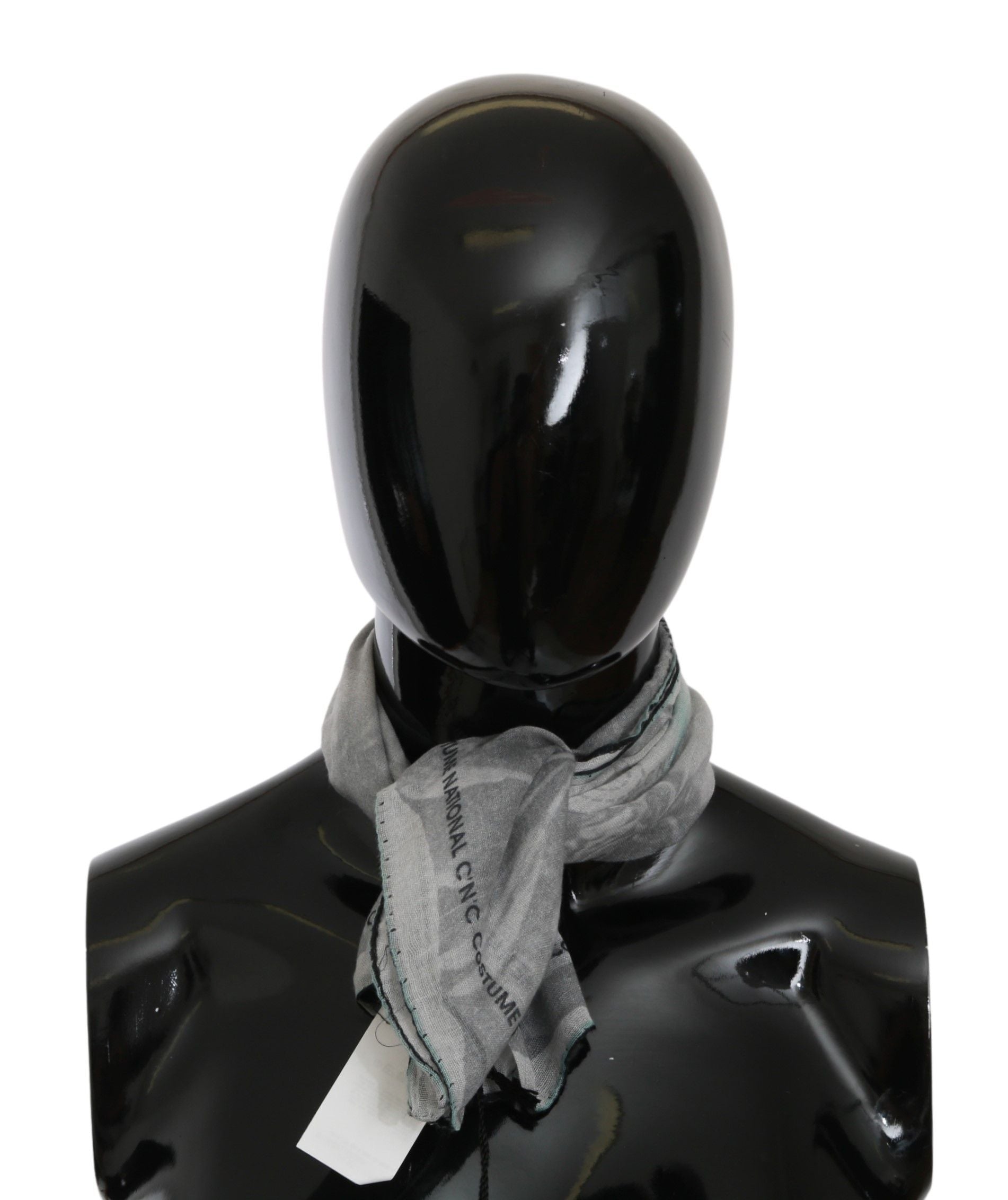 Costume National Eleganter grauer Seidenschal für Damen