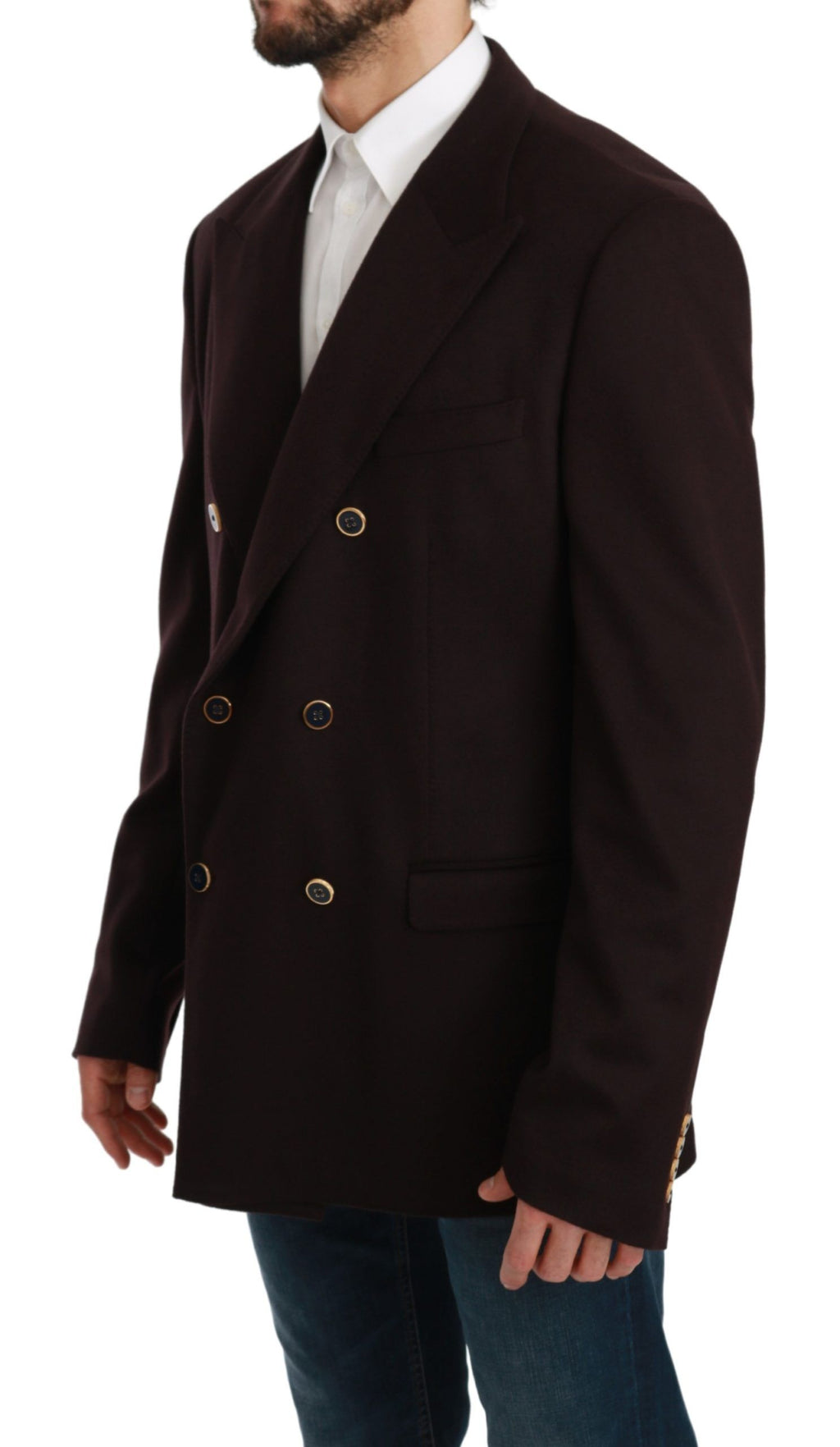 Dolce &amp; Gabbana Eleganter Bordeaux Taormina Kaschmirblazer
