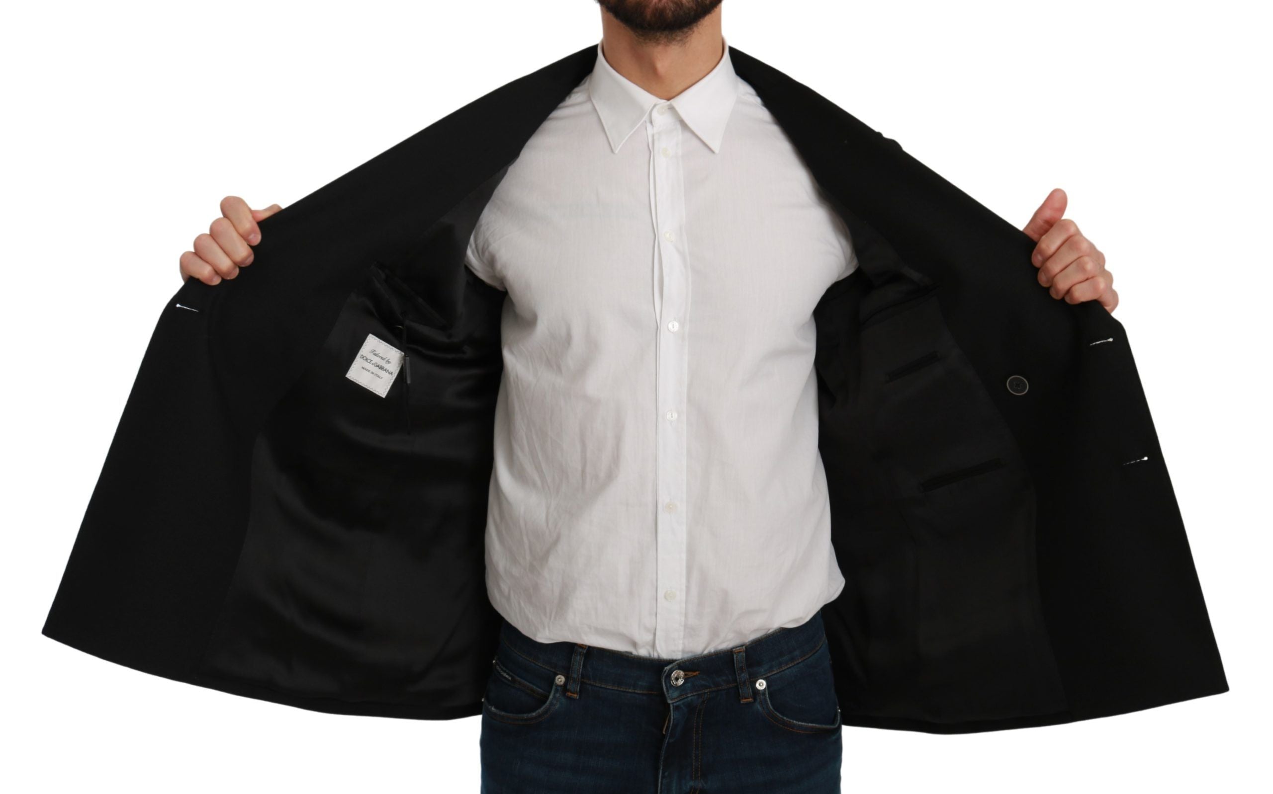 Dolce &amp; Gabbana – Eleganter, schwarzer Slim Fit-Blazer